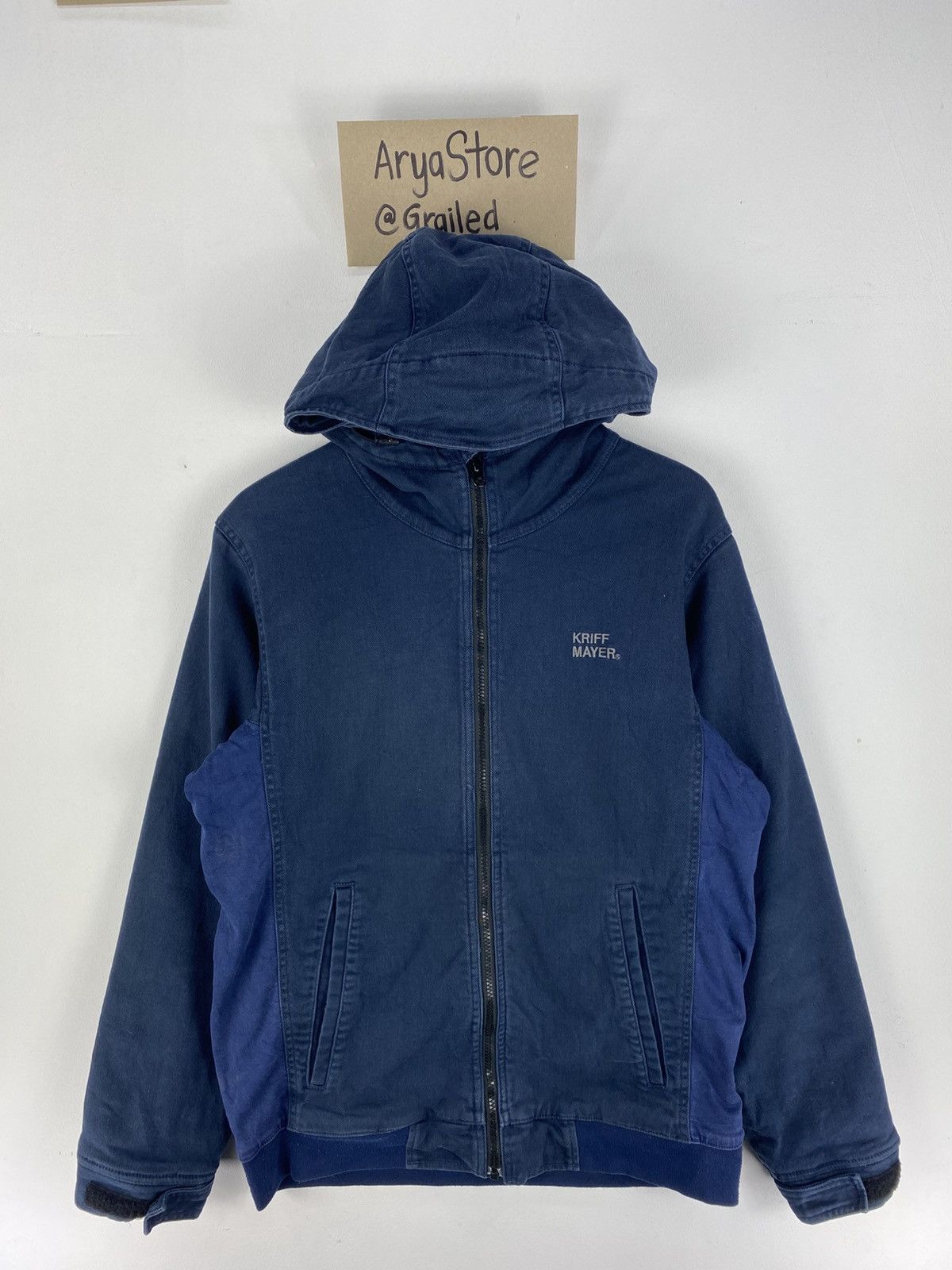 Japanese Brand Vintage 90’s Zipper Jacket by Kriff Mayer Size US S / EU 44-46 / 1 - 1 Thumbnail