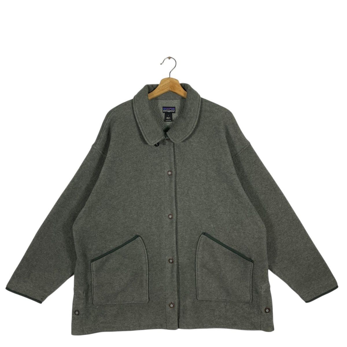 Patagonia Vintage 90s Patagonia Fleece Snap Button Jacket Size US L / EU 52-54 / 3 - 1 Thumbnail