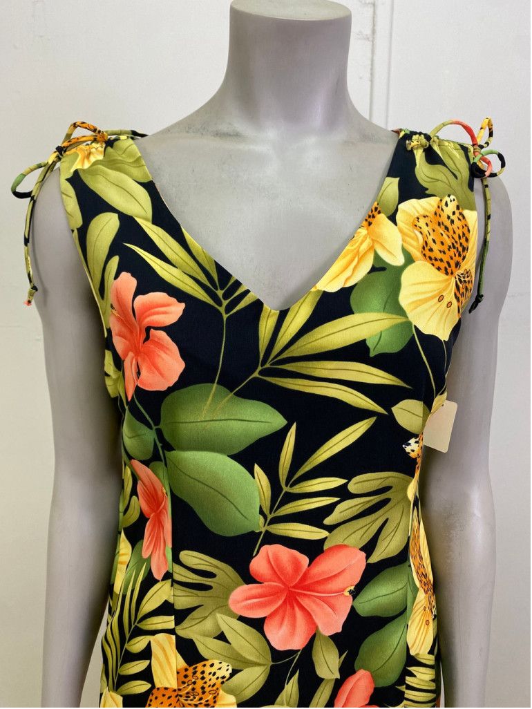 Vintage 1990’s Tropical Print Maxi Resort Wear Dress Size M / US 6-8 / IT 42-44 - 7 Thumbnail