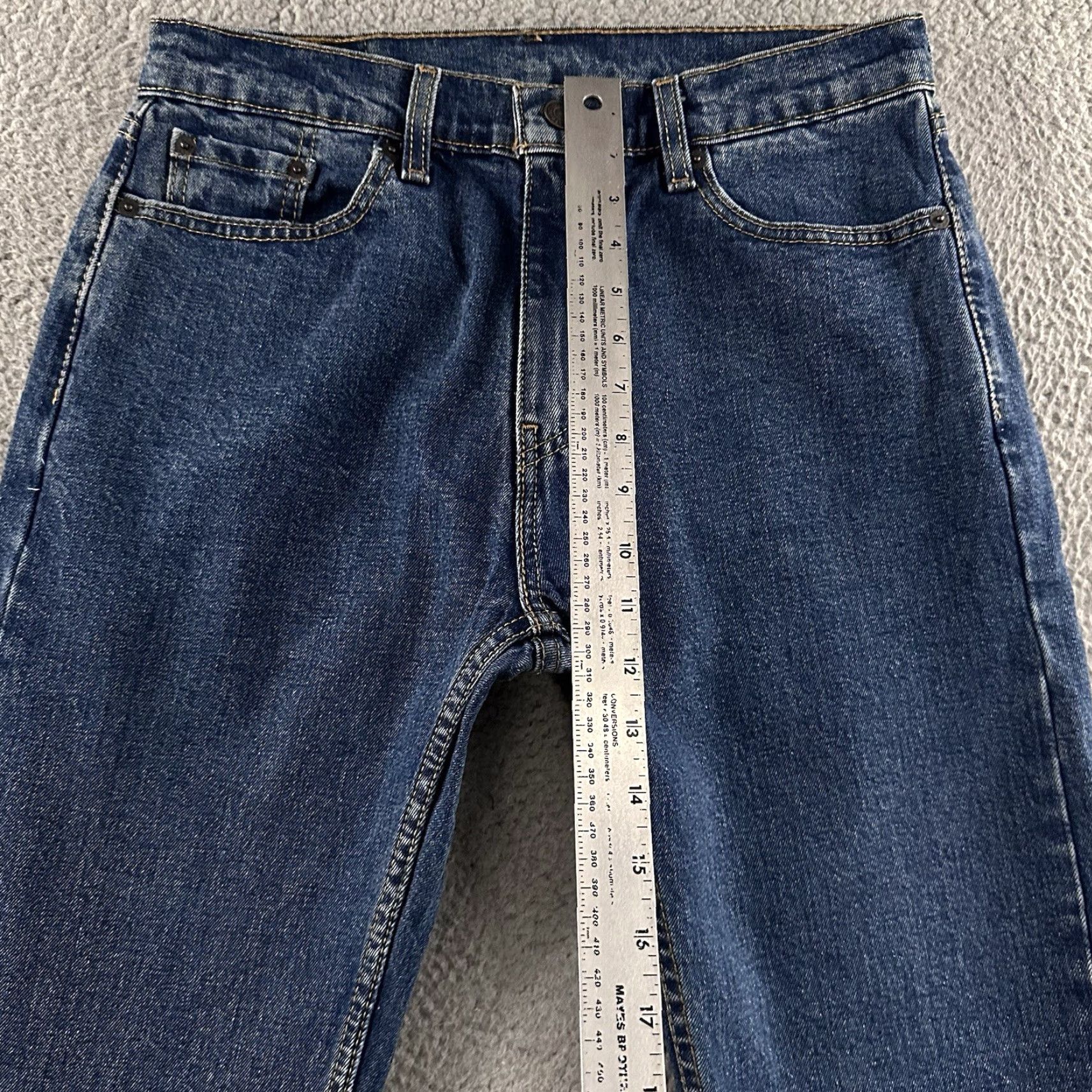 Levi's Levi's 505 Jeans Mens Blue 30x32 Tapered Denim Stretch Cotton Blend Size US 30 / EU 46 - 5 Thumbnail