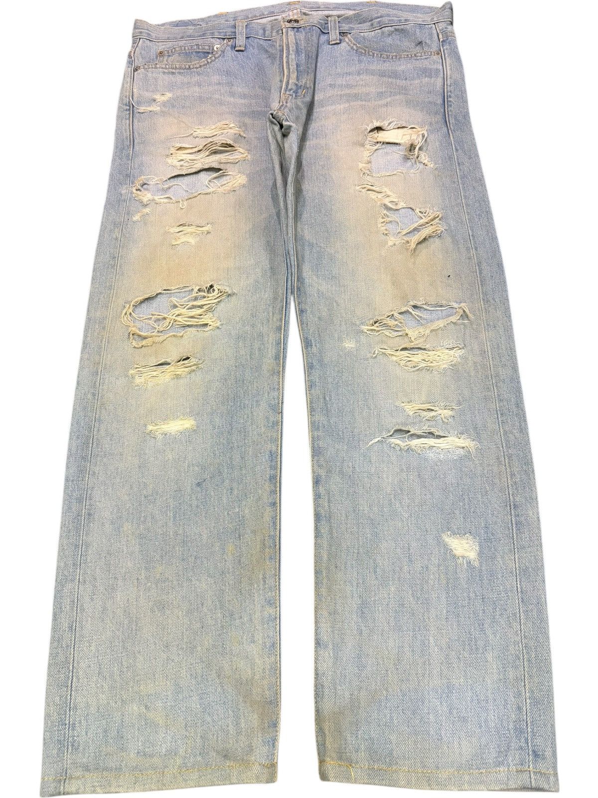 Vintage Japanese Brand Mud Wash Distressed Jeans