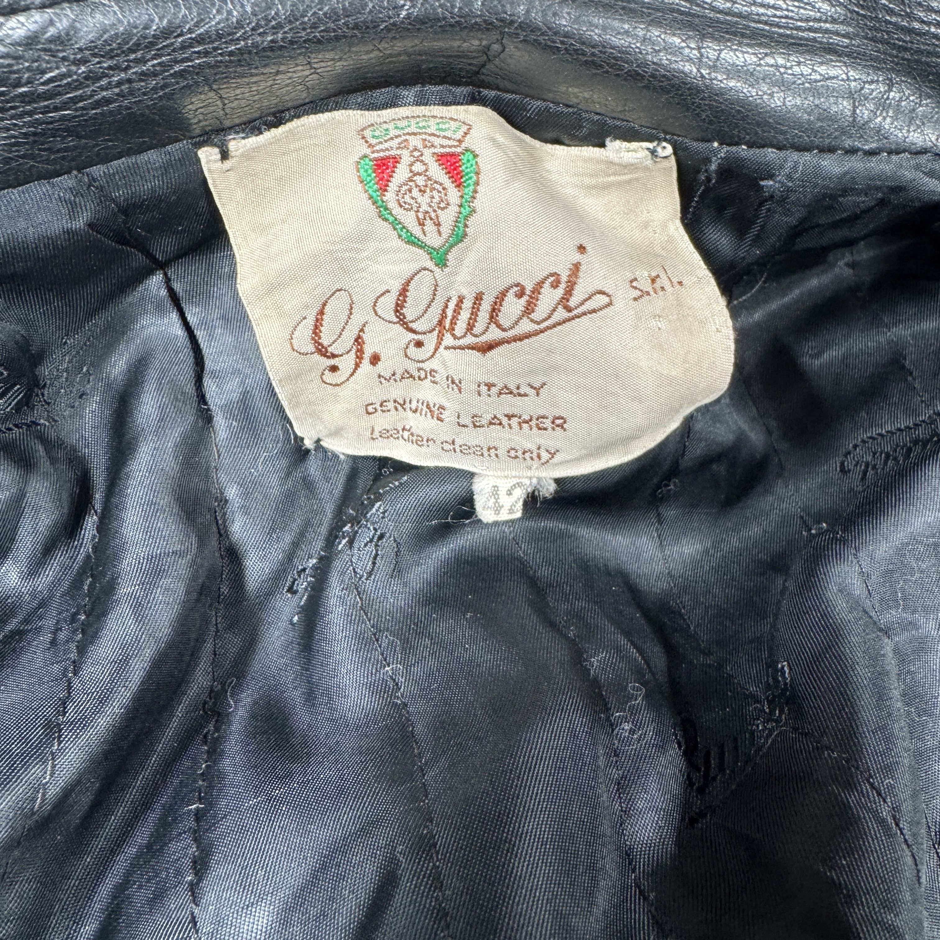 Gucci Gucci Vintage Leather Coat Size L / US 10 / IT 46 - 3 Thumbnail