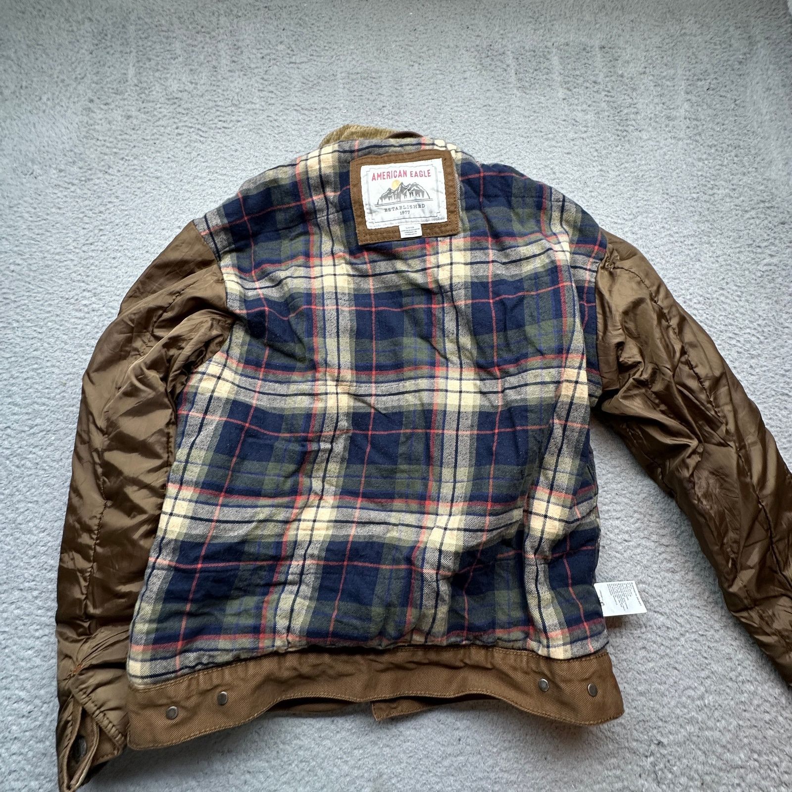 American Eagle Outfitters American Eagle Denim Jean Trucker Jacket Mens Small Flannel Size US S / EU 44-46 / 1 - 9 Thumbnail