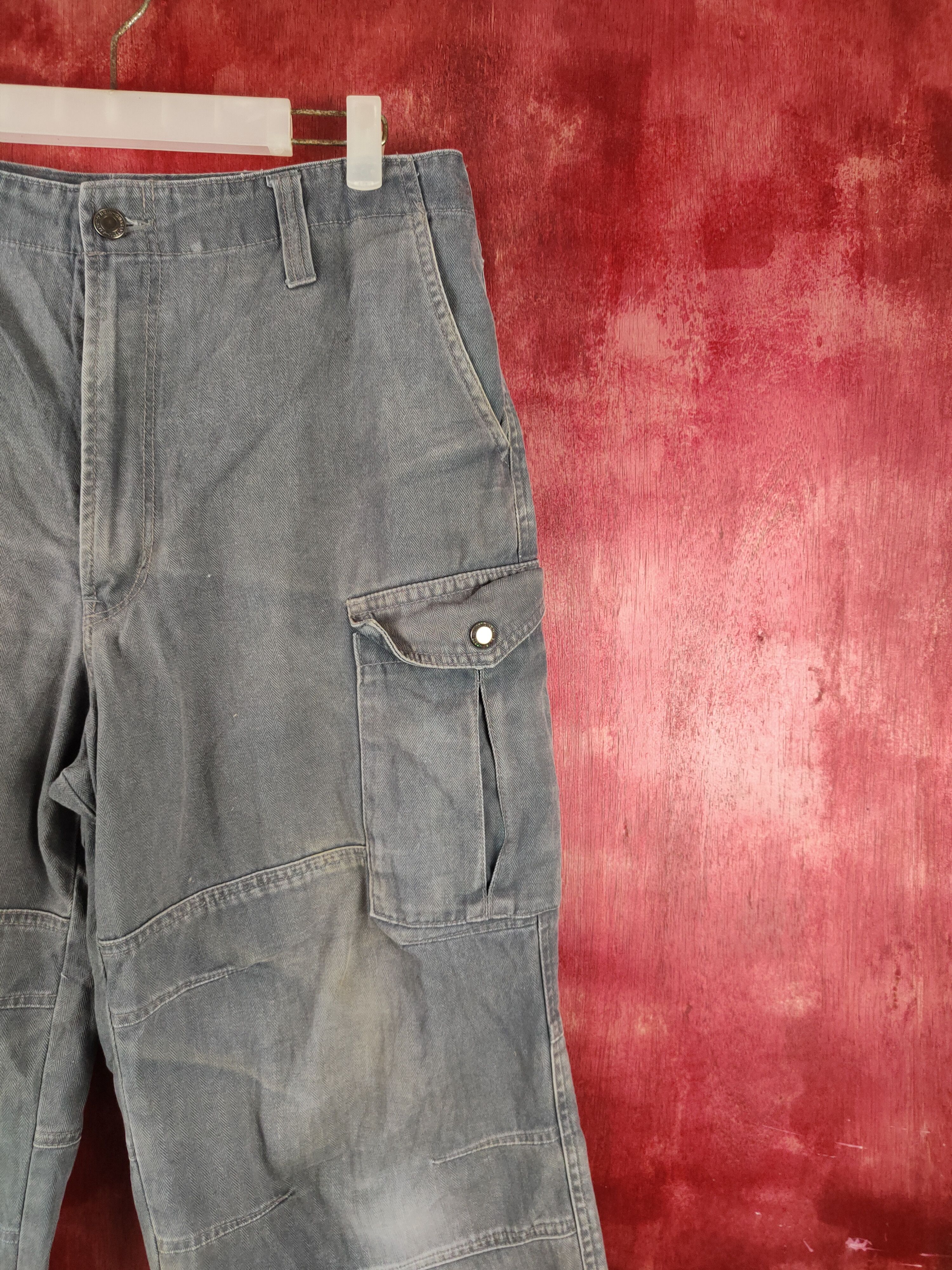 Japanese Brand × Vintage Ginwashi Faded Distressed Cargo Pants N#S007 Size US 30 / EU 46 - 6 Thumbnail