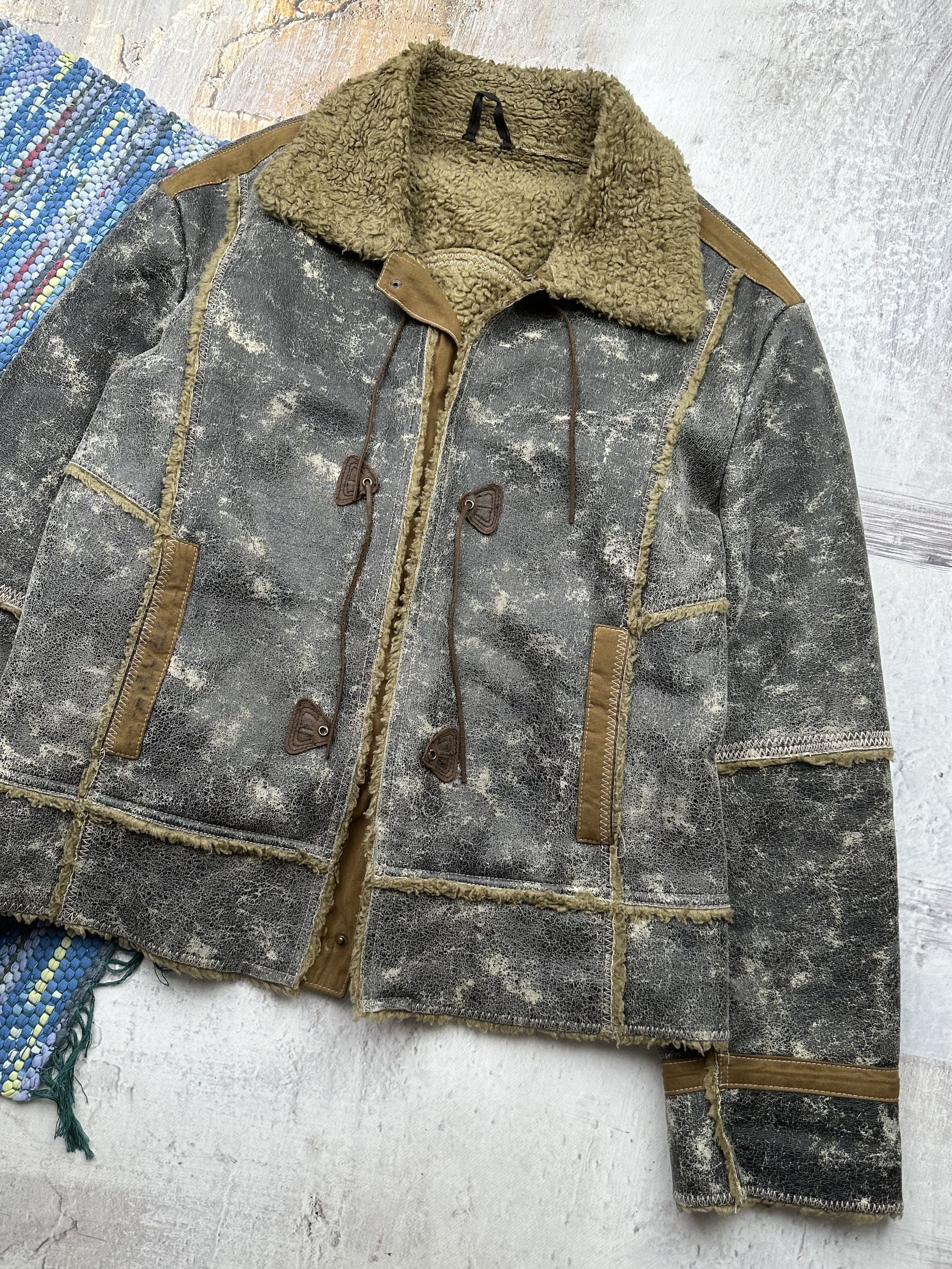 Vintage Vintage Faded Faux Sheepskin Coat A128D15(252) Size US L / EU 52-54 / 3 - 3 Thumbnail
