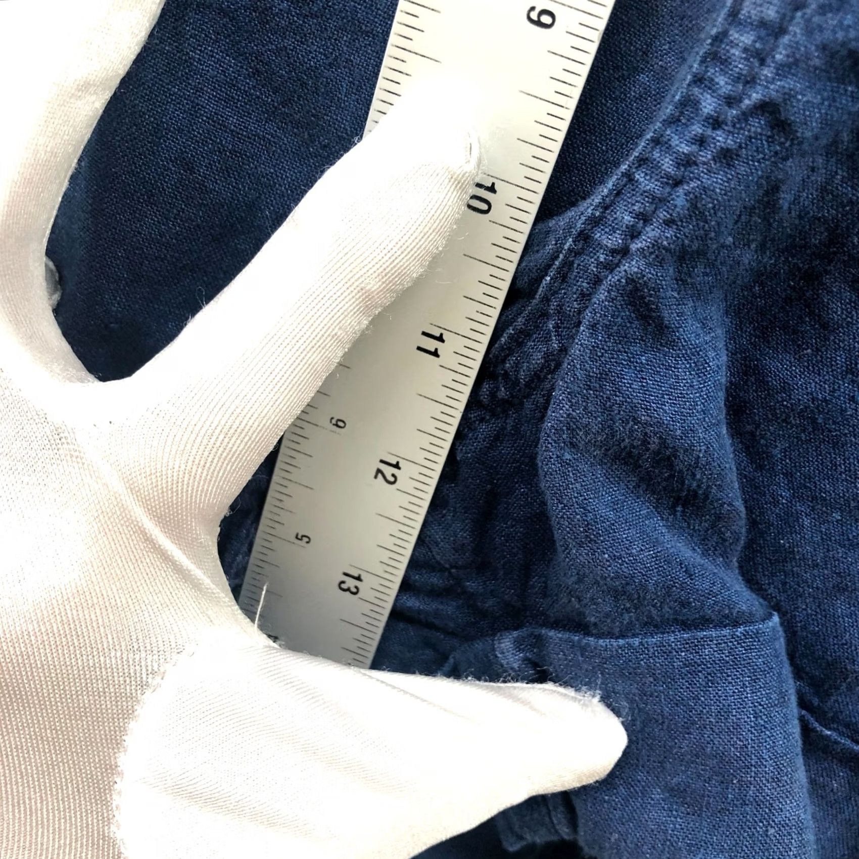 Mango MNG Mango 100% Linen Pull On Shorts Womens XL Blue High Rise Paper Bag Linen Shorts Size 40" / US 18 - 5 Thumbnail
