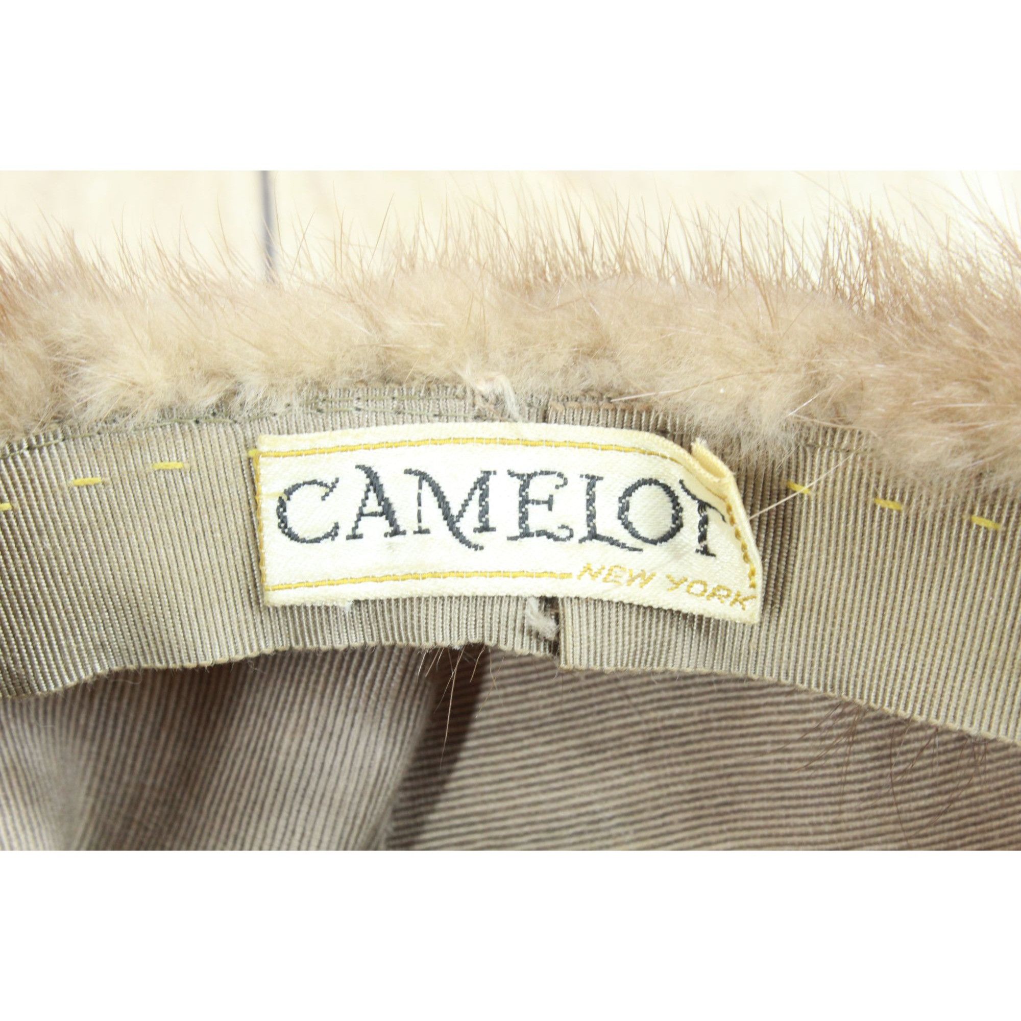 Other Vintage Camelot Mink Fur Beret Hat Light Brown Size ONE SIZE - 7 Thumbnail