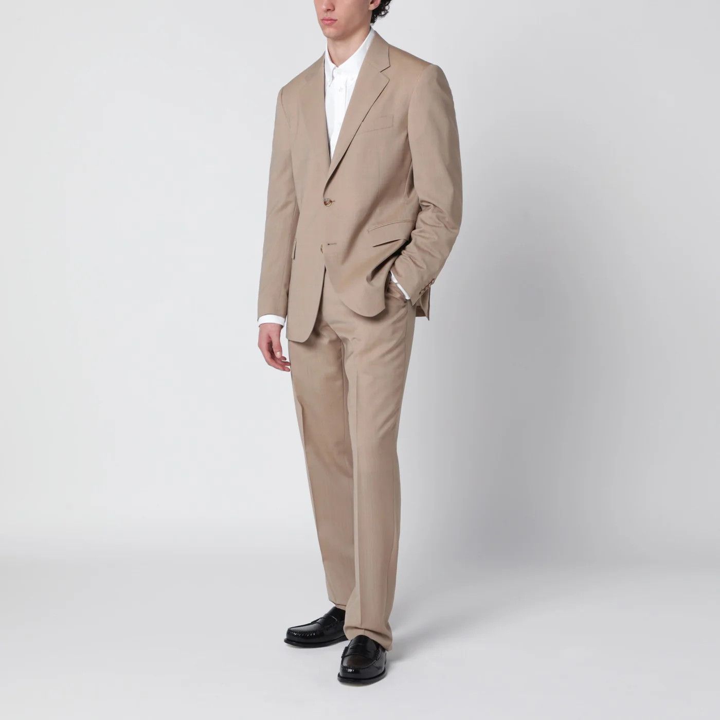 Lardini o1d2blof0526 Single-breasted Linen Suits in Beige Size US M / EU 48-50 / 2 - 2 Thumbnail