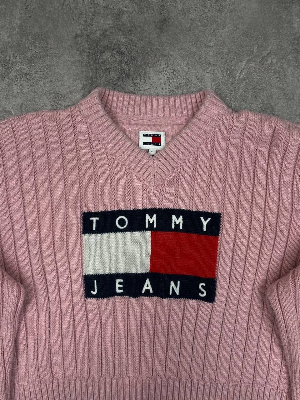Tommy Hilfiger Tommy Hilfiger Jeans Women Ribbed Knit Cropped Sweater Pink Size S / US 4 / IT 40 - 2 Thumbnail