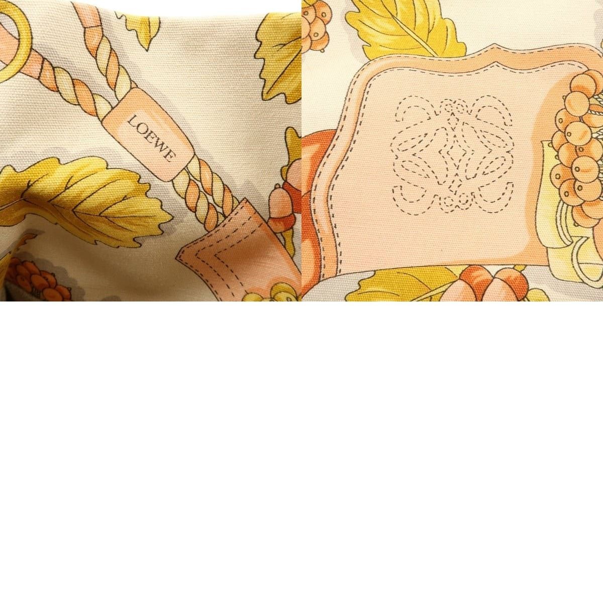 Loewe Loewe Scarf Design Canvas & Leather Shoulder Bag Multicolor Size ONE SIZE - 8 Thumbnail