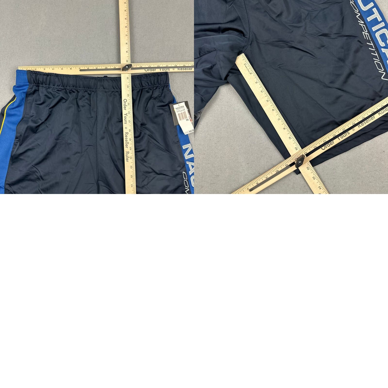 Nautica Nautica Competition Athletic Shorts Men 2XL Navy Blue Spellout Y2K Deadstock XXL Size US 39 - 8 Thumbnail