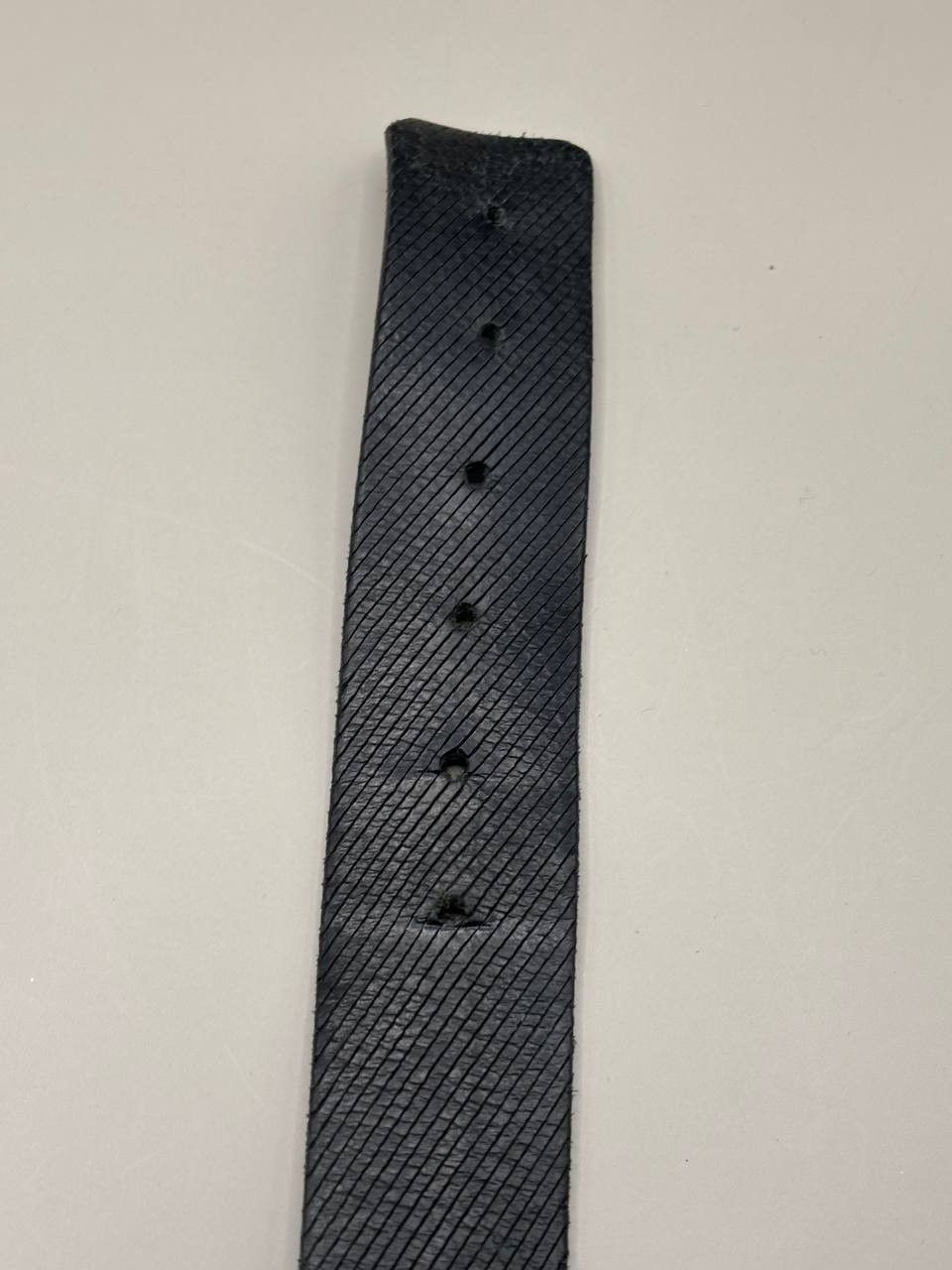 Replay Replay Black Leather Belt 106cm Made in Italy Textured Logo Size 38 - 6 Thumbnail