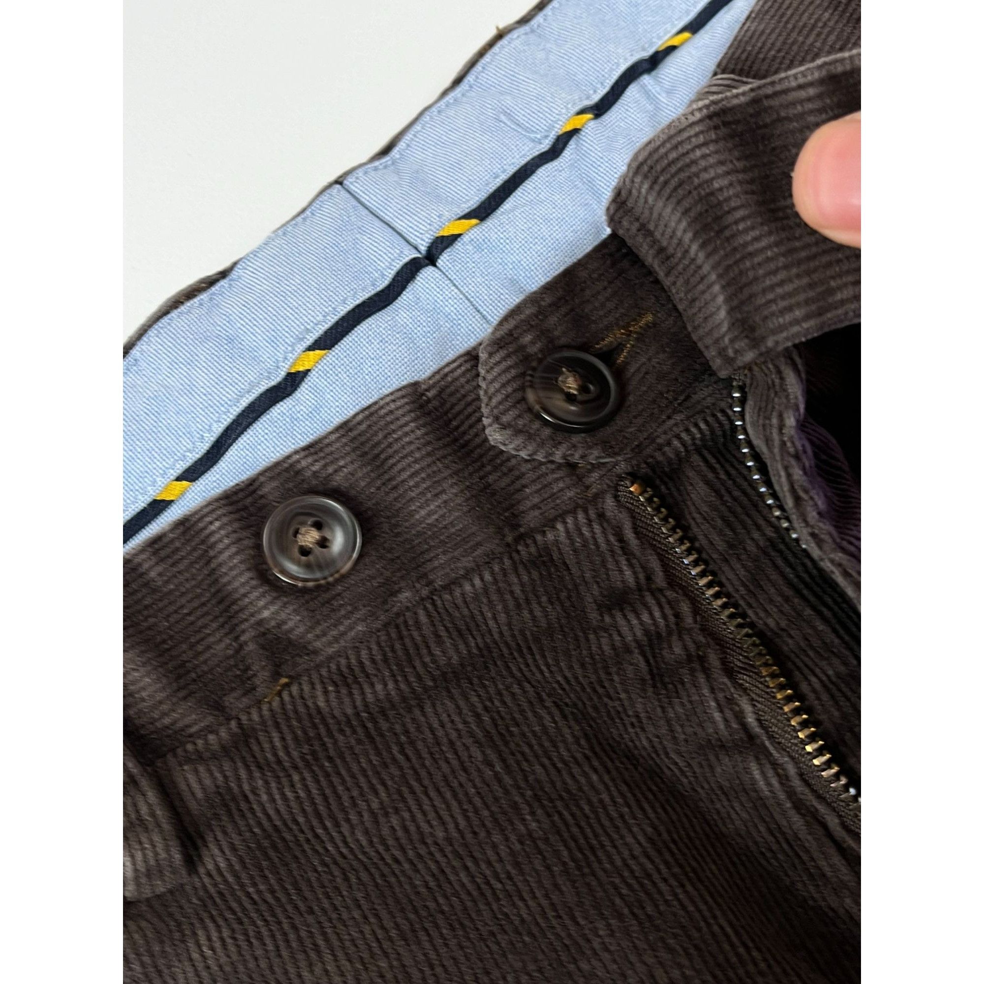 Polo Ralph Lauren × Ralph Lauren × Vintage Polo Ralph Lauren Brown Velvet Stretch Slim Fit Pants 34/32 Size US 34 / EU 50 - 9 Thumbnail