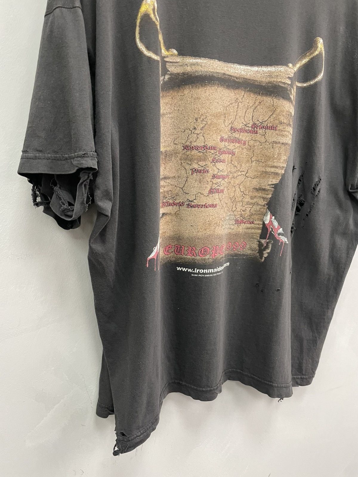 vintage 1990 Iron Maiden BOXY TEE T SHIRT DIRTY thrasher