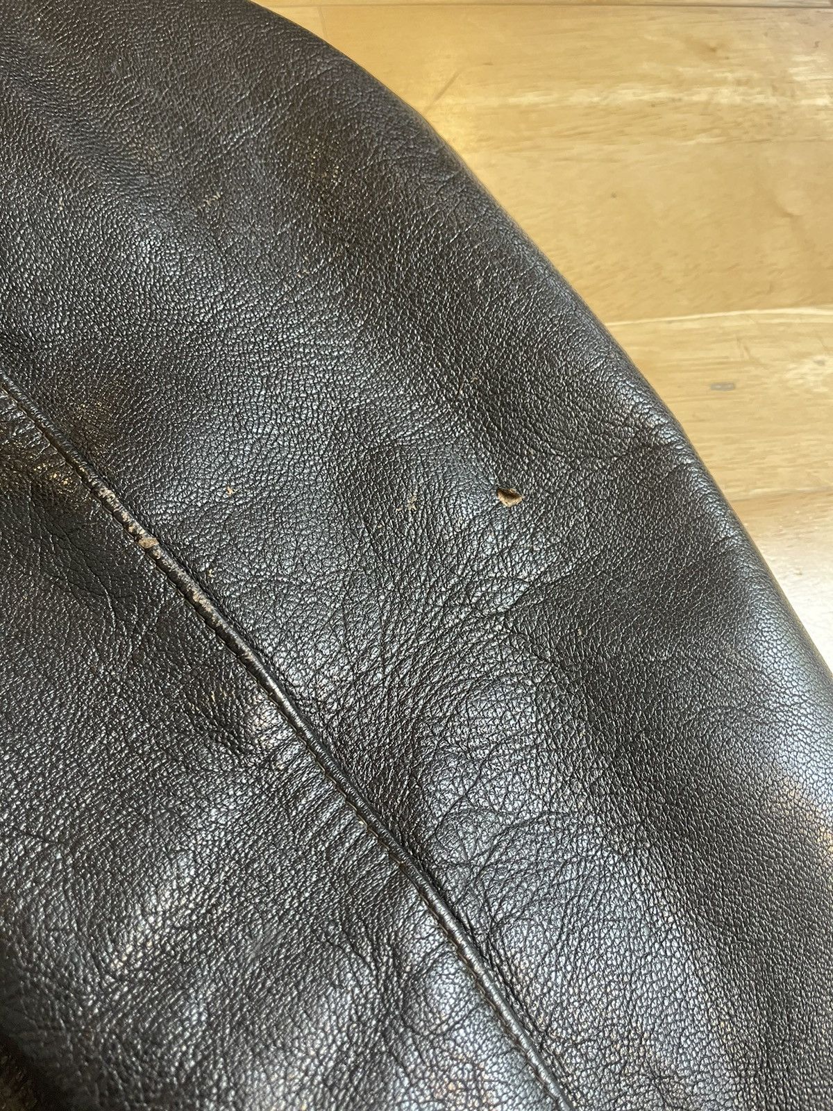Other Rare Vintage 1970's Italien Military Leather Tank Jacket (L) Size US L / EU 52-54 / 3 - 8 Thumbnail