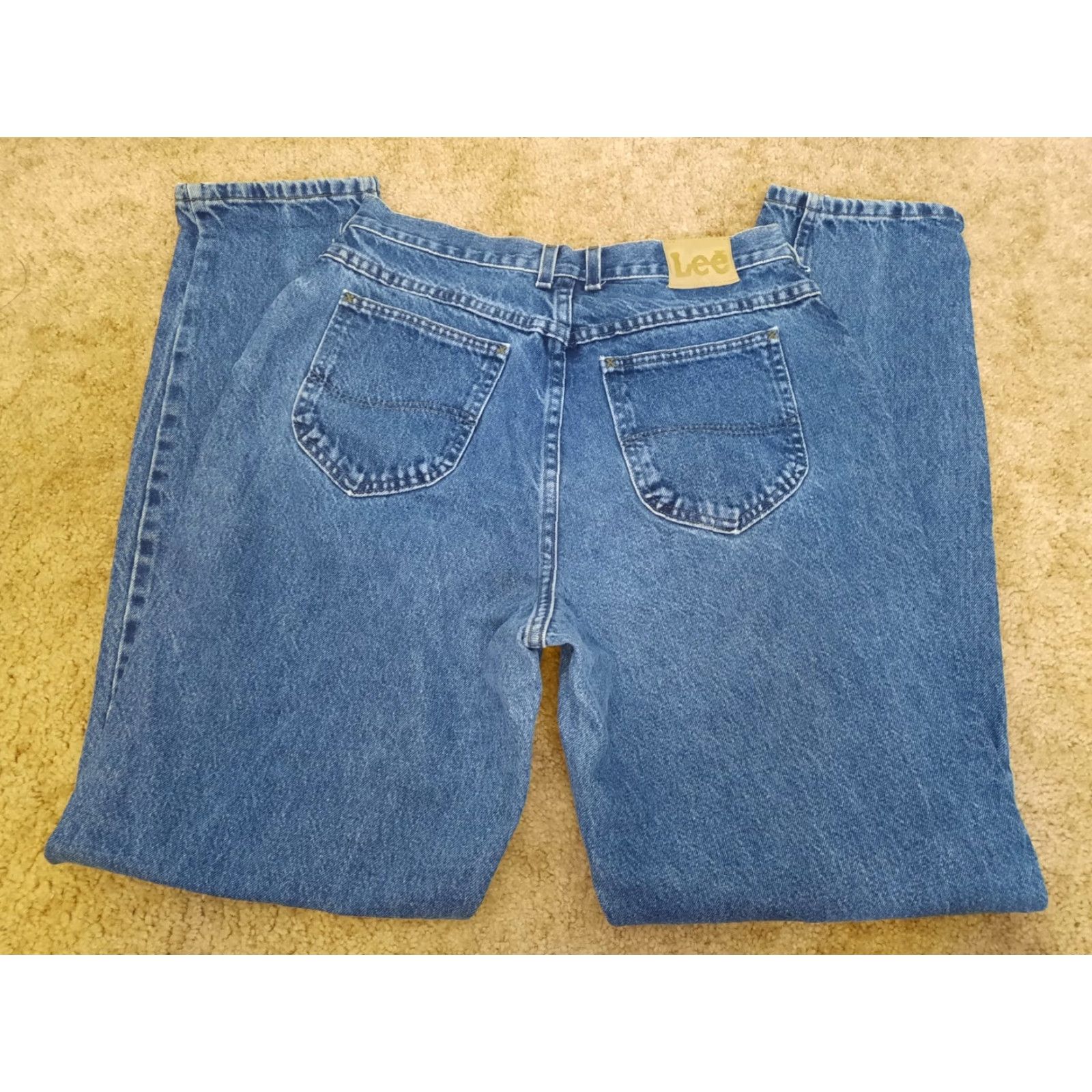 Lee VINTAGE Lee Women's Denim Jeans 90s High Rise 30x32 12 Tapered Leg Blue Size 34" / US 12 / IT 48 - 3 Thumbnail