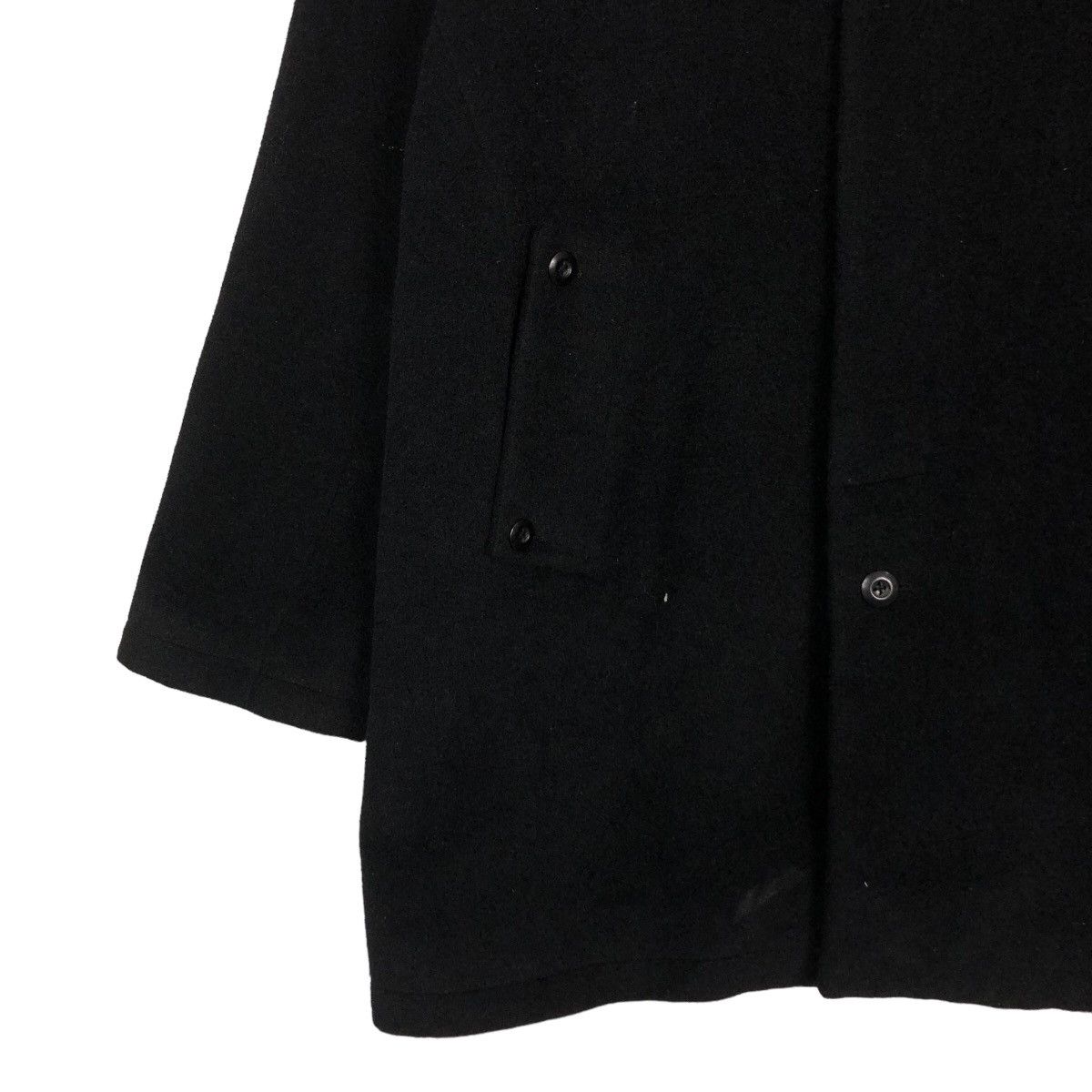 Issey Miyake 🔥Rich Black Fly Coats Long Jacket Wool D’Homme A Homme Size US L / EU 52-54 / 3 - 4 Thumbnail