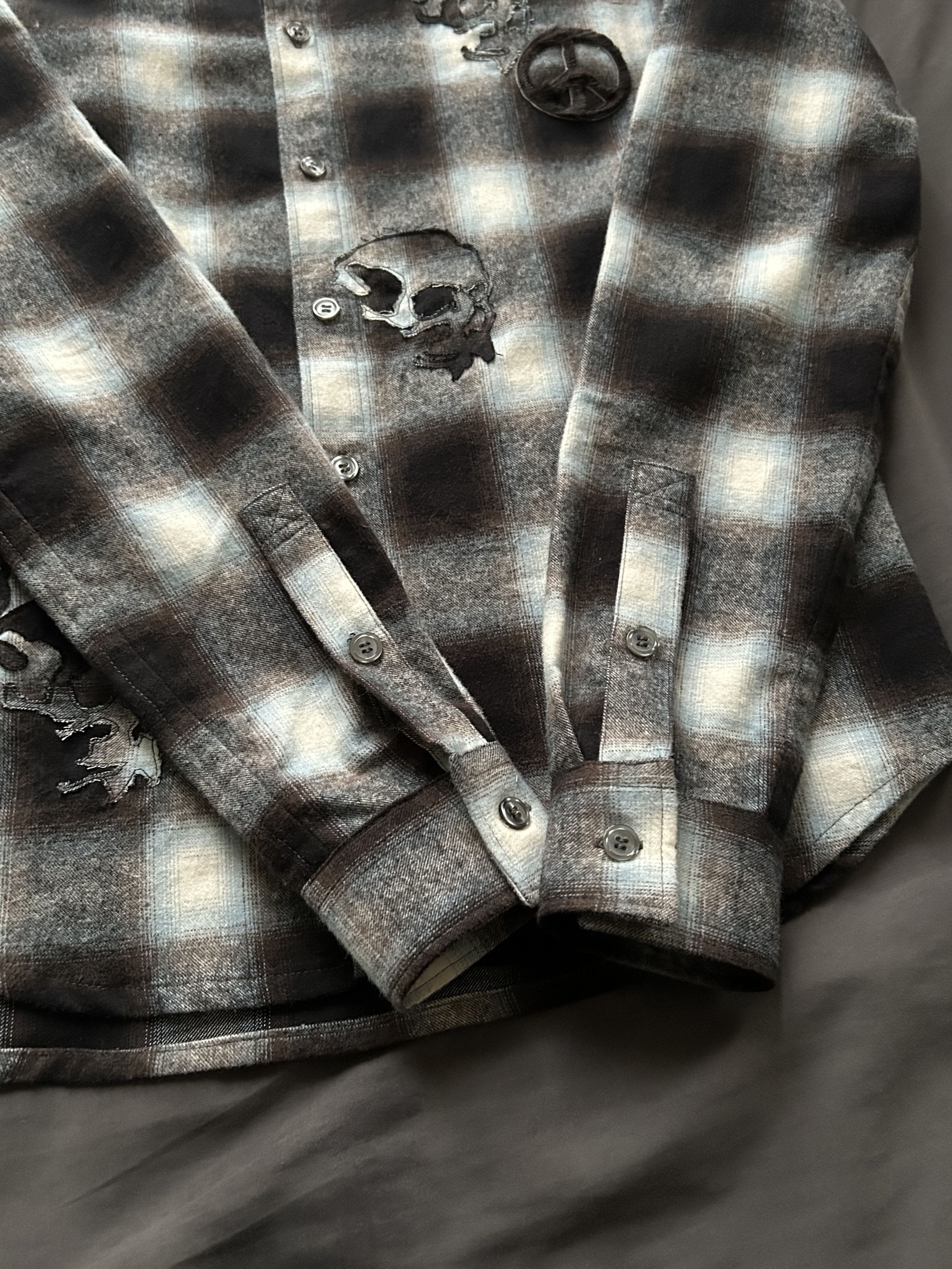 BV By Bodega Vengeance Patched Flannel Botton Down Size US M / EU 48-50 / 2 - 3 Thumbnail