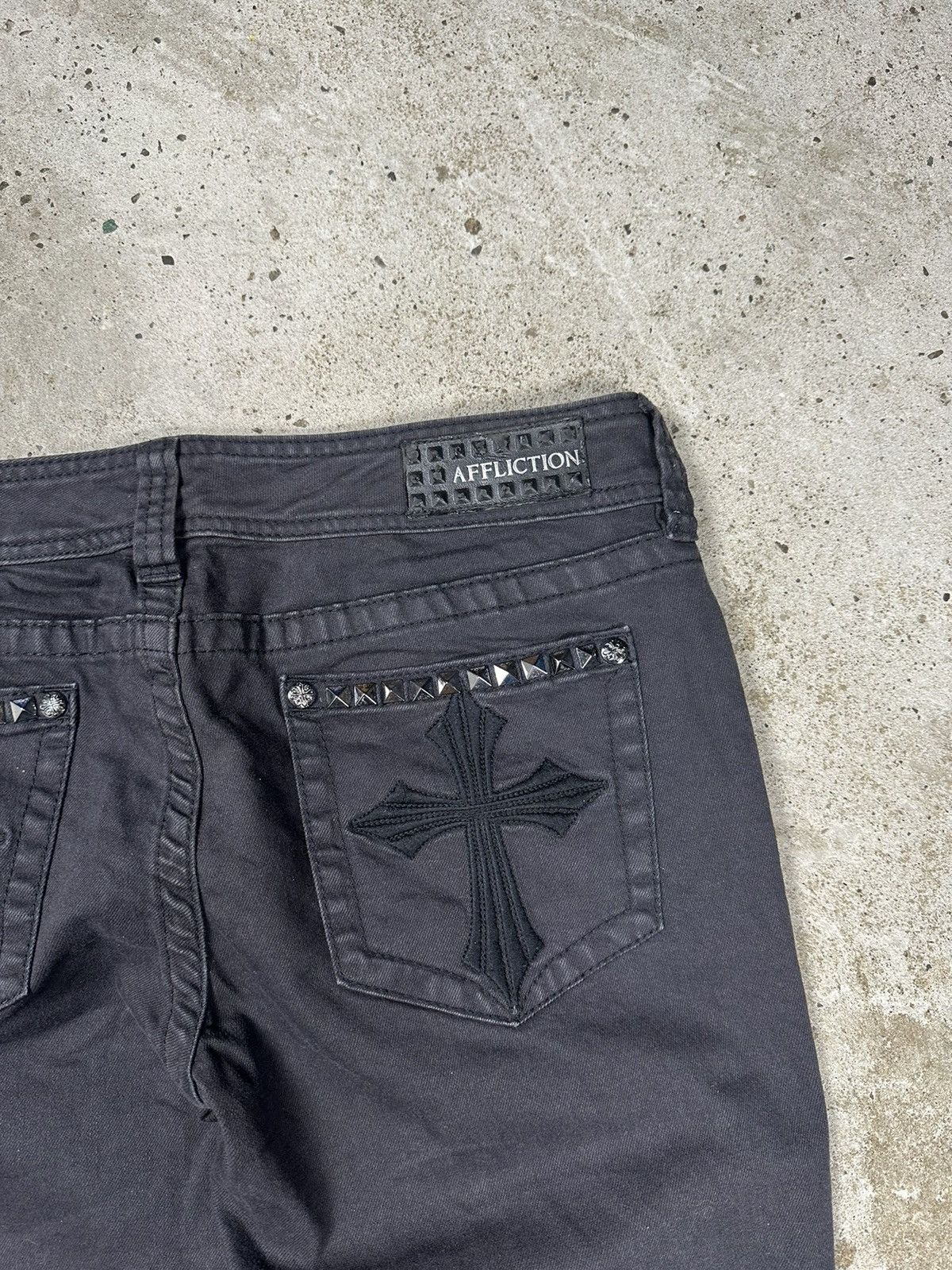 Affliction Affliction Los Angeles Raquel Black Denim Pants Size US 30 / EU 46 - 1 Thumbnail