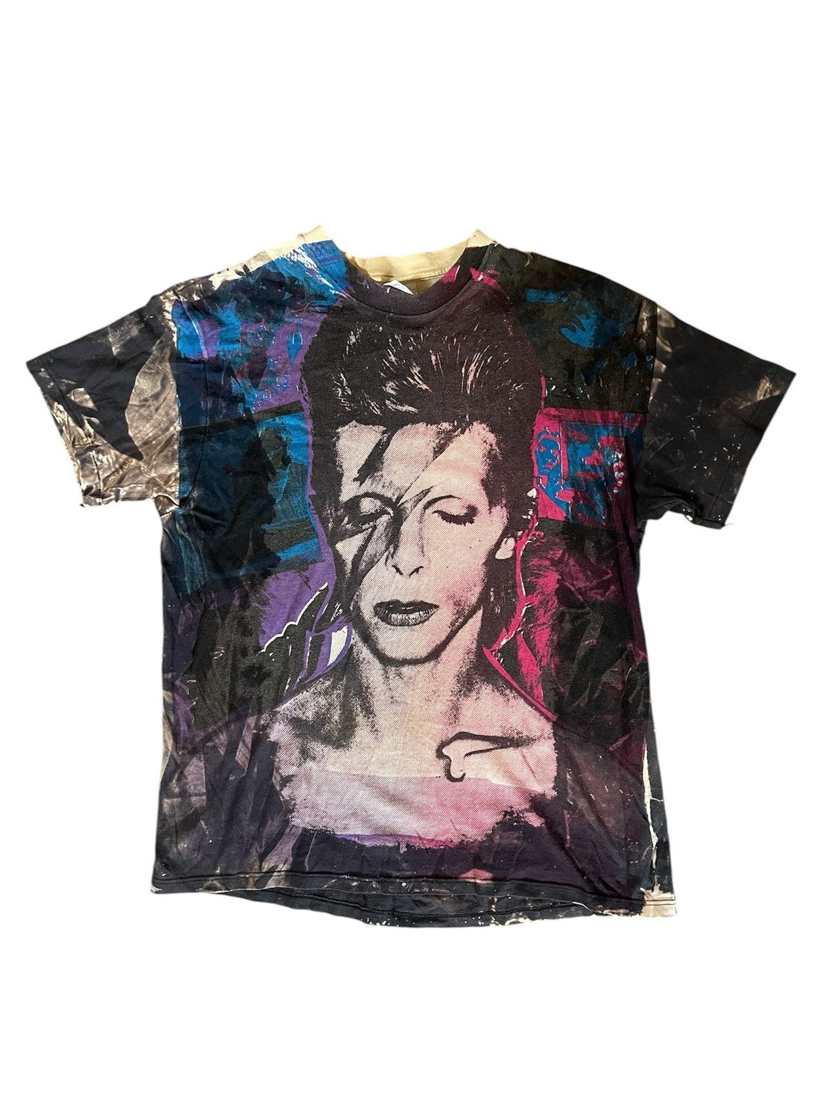 Band Tees × Grailed × Vintage 80ʼs vintage David Bowie acid washed Tee by mosquitohead Size US XL / EU 56 / 4 - 1 Thumbnail