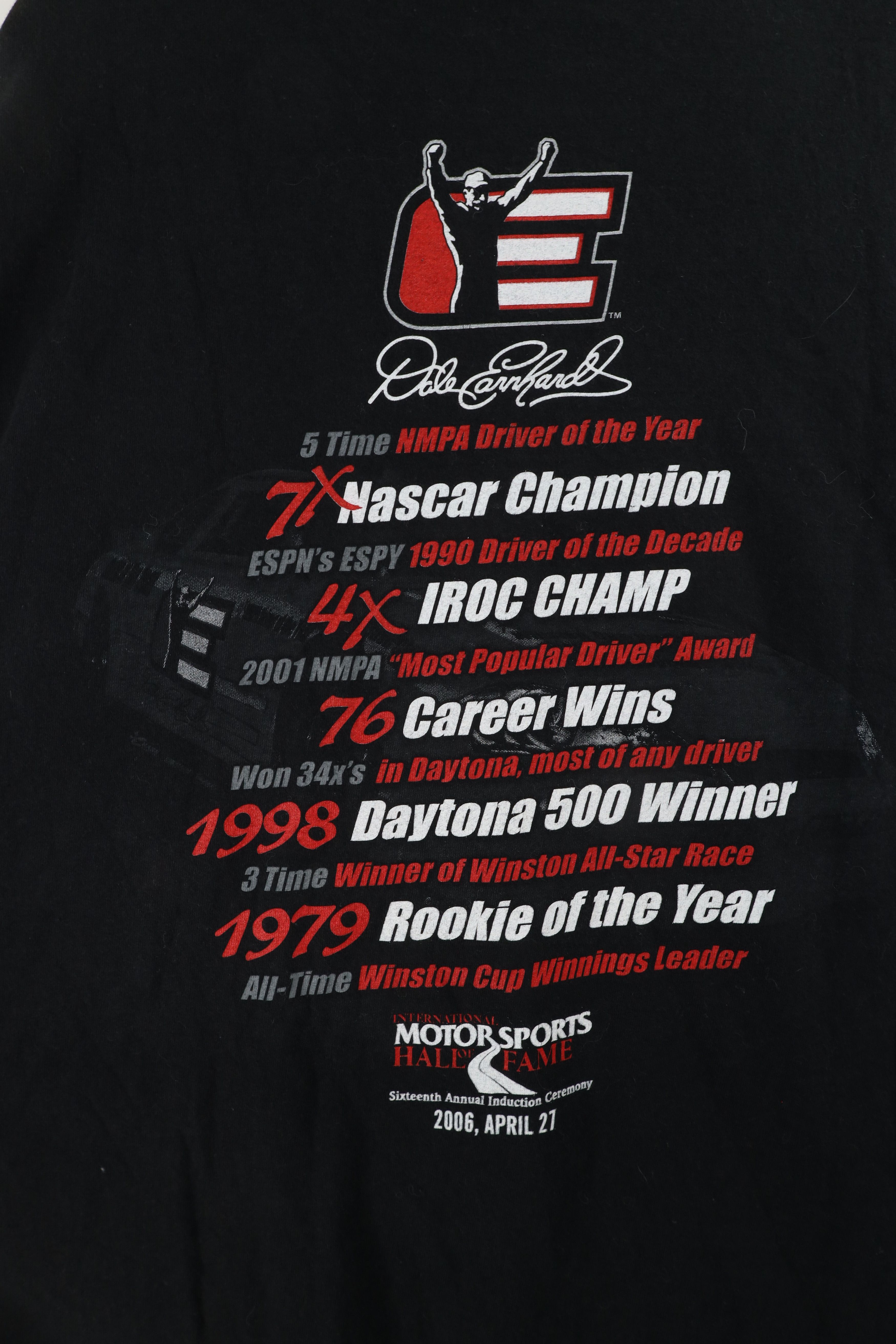 Vintage Vintage Y2K Motorsports Hall of Fame Dale Earnhardt T-Shirt Size US XXL / EU 58 / 5 - 7 Thumbnail