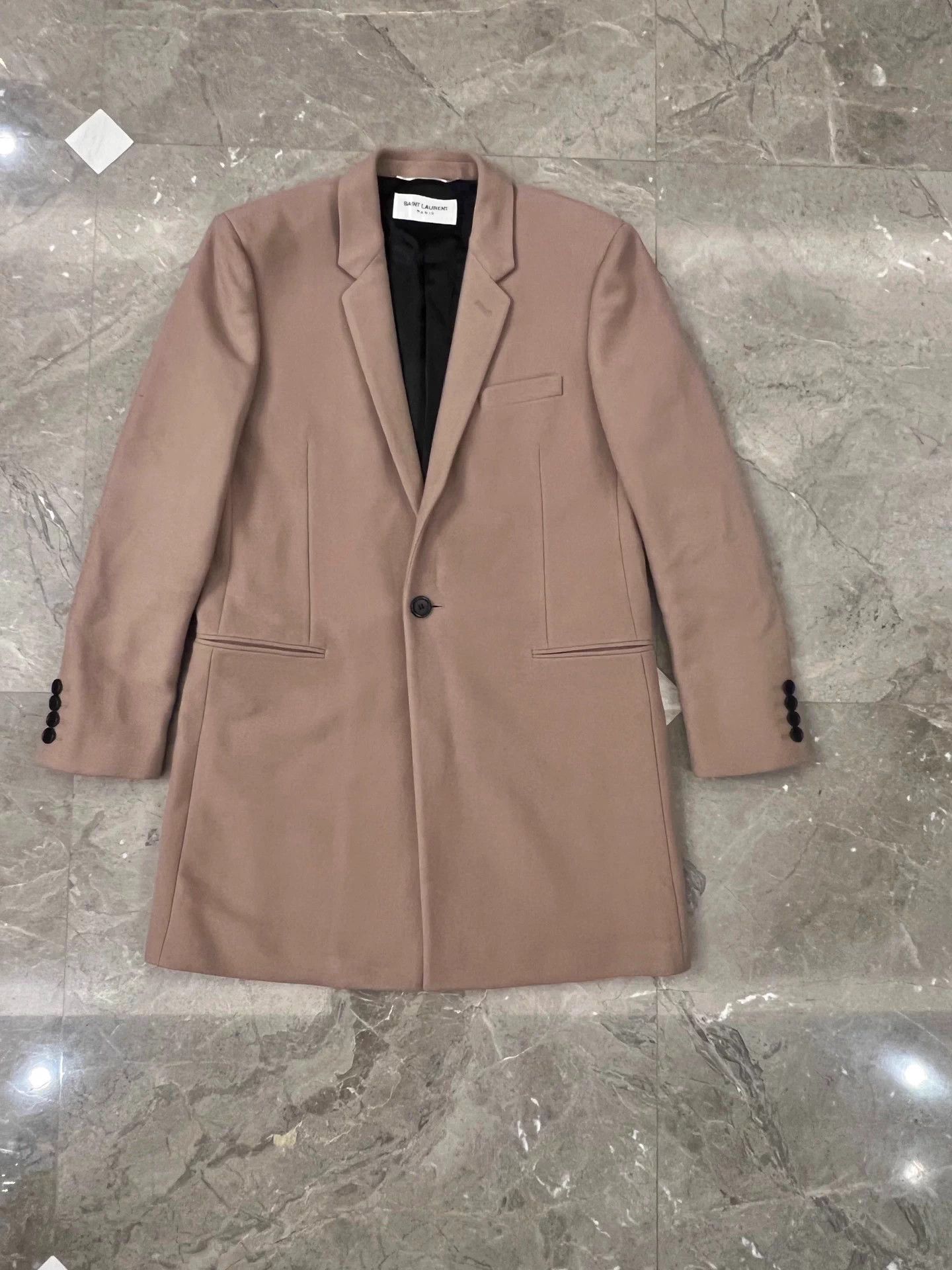 Saint Laurent Paris SLP camel wool-cashmere overcoat size 52 new with tags Size US L / EU 52-54 / 3 - 1 Thumbnail