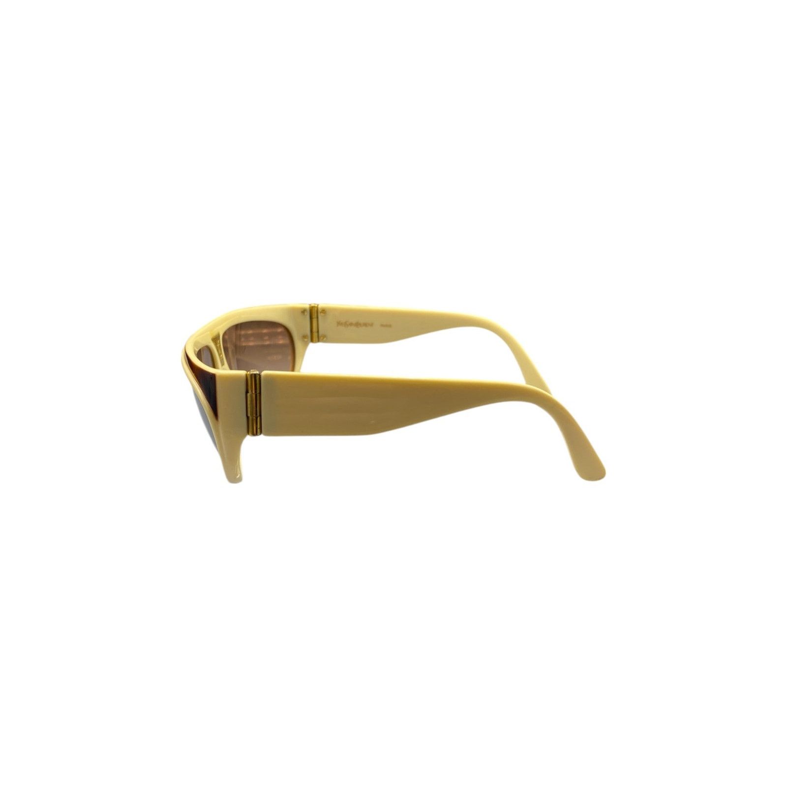 Yves Saint Laurent Ivory and Tortoise Flat Top Sunglasses Size ONE SIZE - 3 Thumbnail