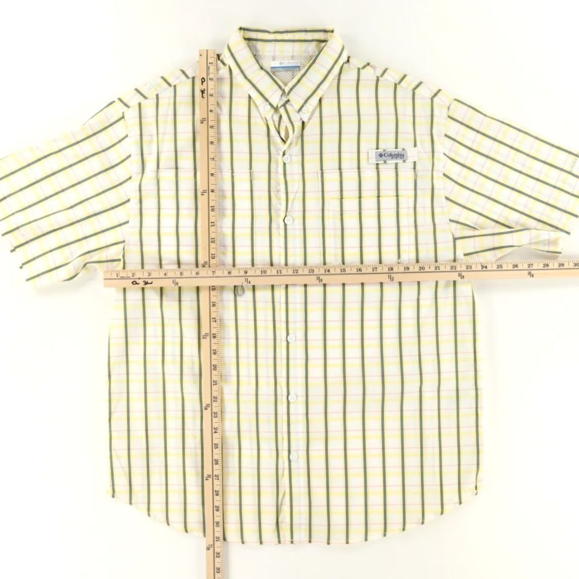 Vintage Columbia PFG Fishing Polyester Plaid Button Down Shirt Yellow Men's L Size US L / EU 52-54 / 3 - 3 Thumbnail