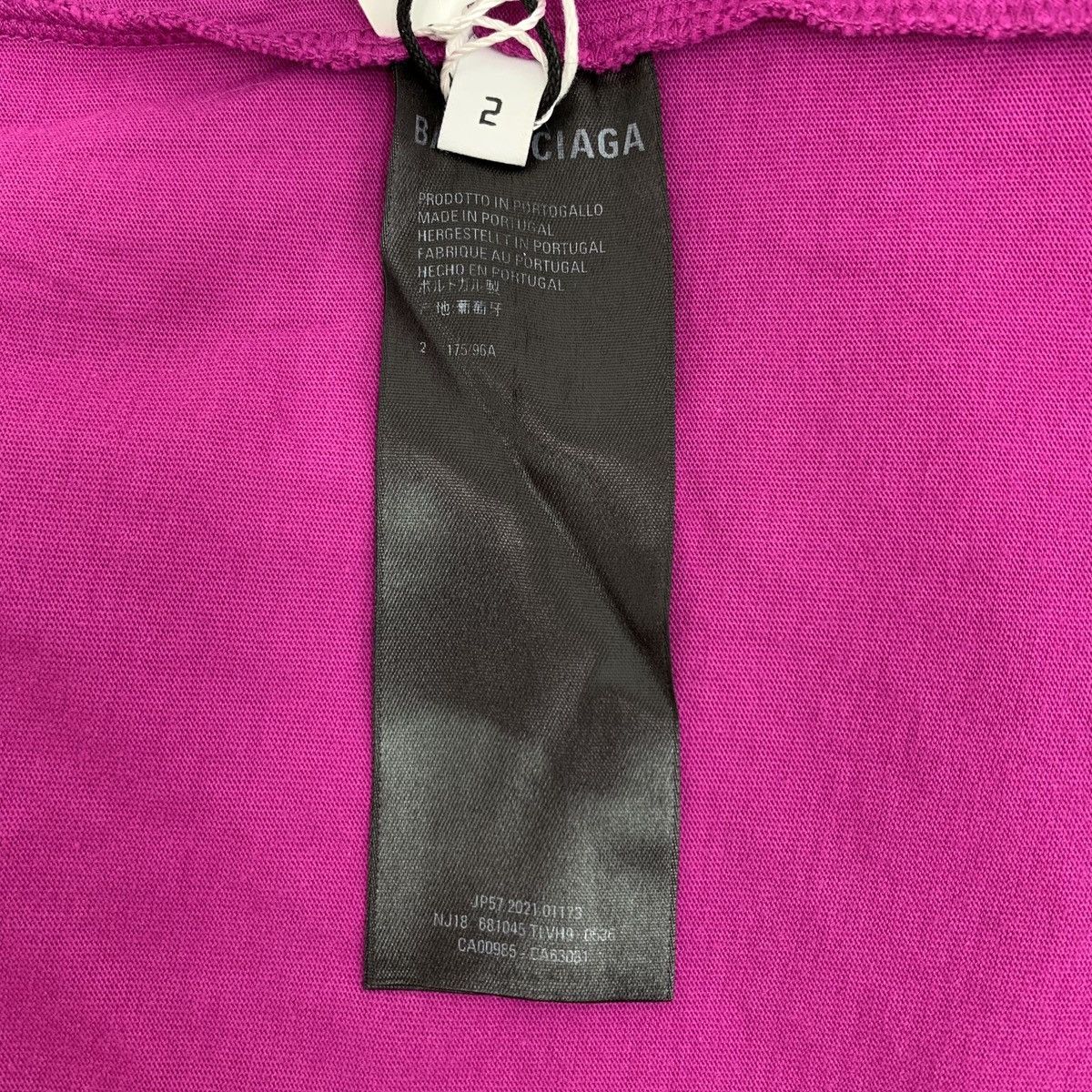 Balenciaga Balenciaga Purple Logo Crew Neck Short Sleeve T-Shirt K26WX Size US M / EU 48-50 / 2 - 8 Thumbnail