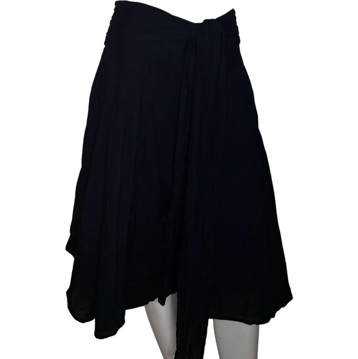 Japanese Brand Black Minimalist Ruffled Black Skirt Size 27" / US 4 / IT 40 - 3 Thumbnail