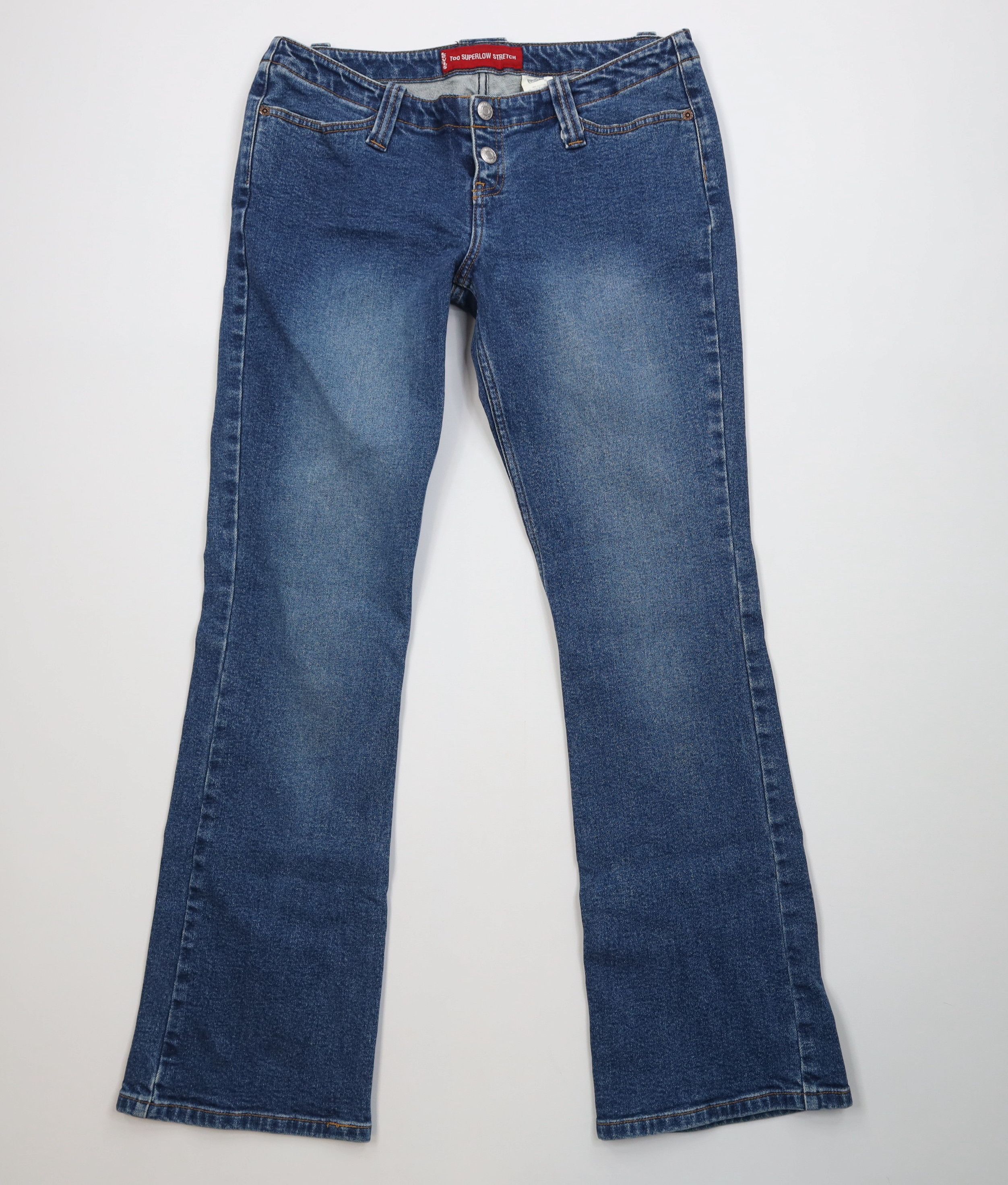 Levi's Vintage Y2K 2002 Levis 520 Low Stretch Flared Wide Leg Jeans Size 32" / US 10 / IT 46 - 1 Thumbnail