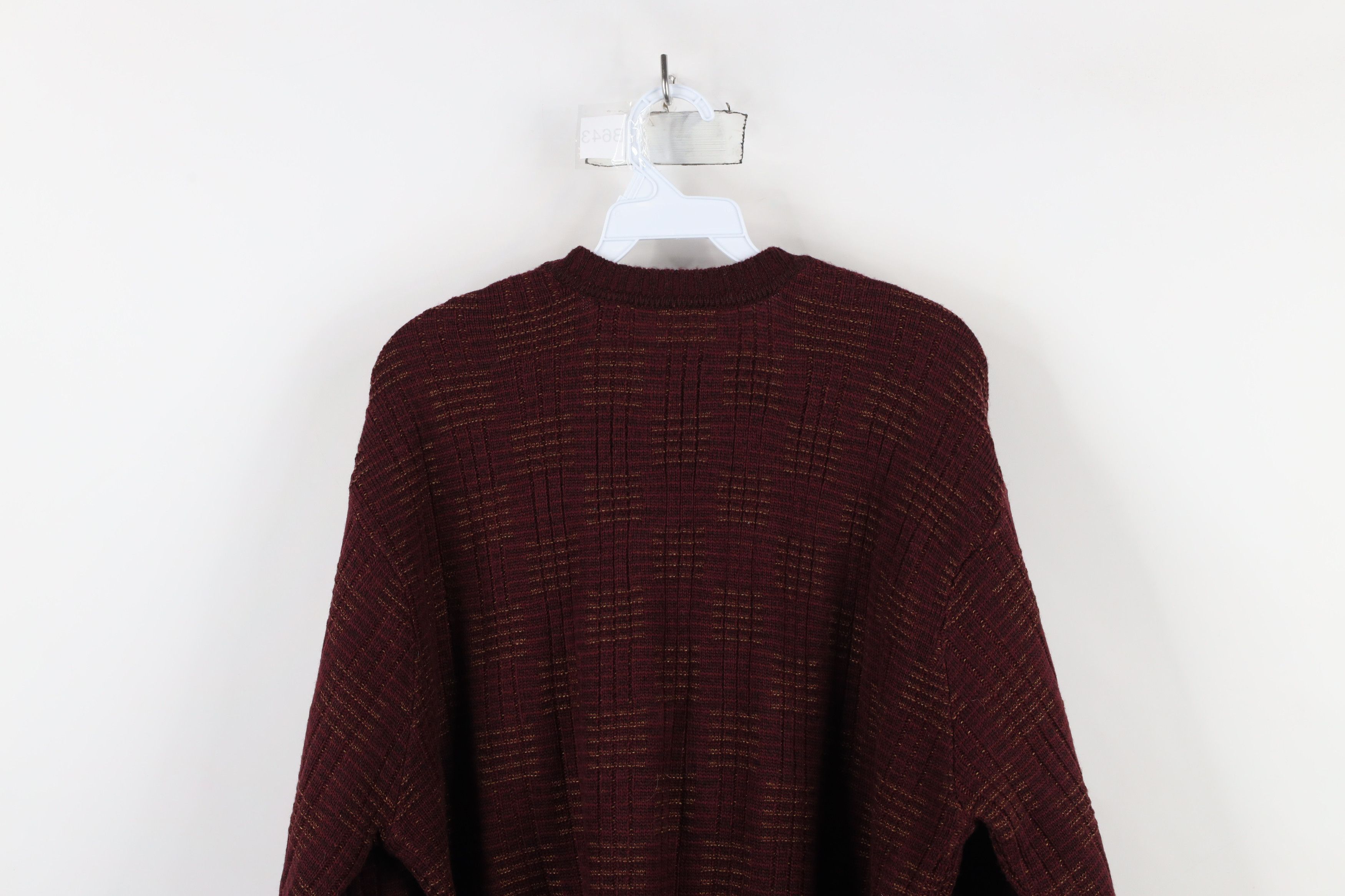 Vintage Vintage 90s Streetwear Ribbed Knit Crewneck Dad Sweater Size US L / EU 52-54 / 3 - 8 Thumbnail