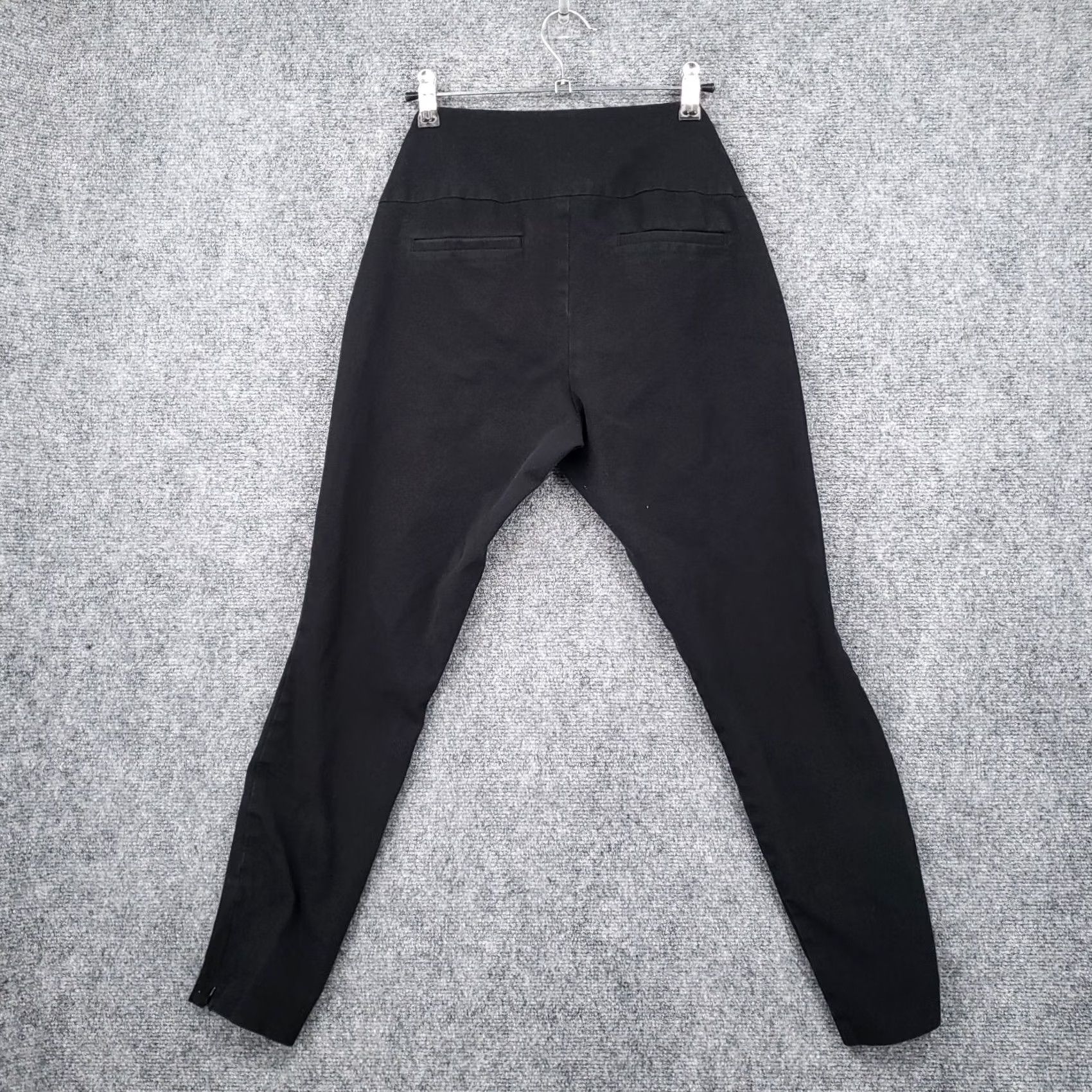Spanx Spanx Leggings Womens M Black Stretch Twill Pants Ankle Zip Pull On Size 32" / US 10 / IT 46 - 2 Thumbnail