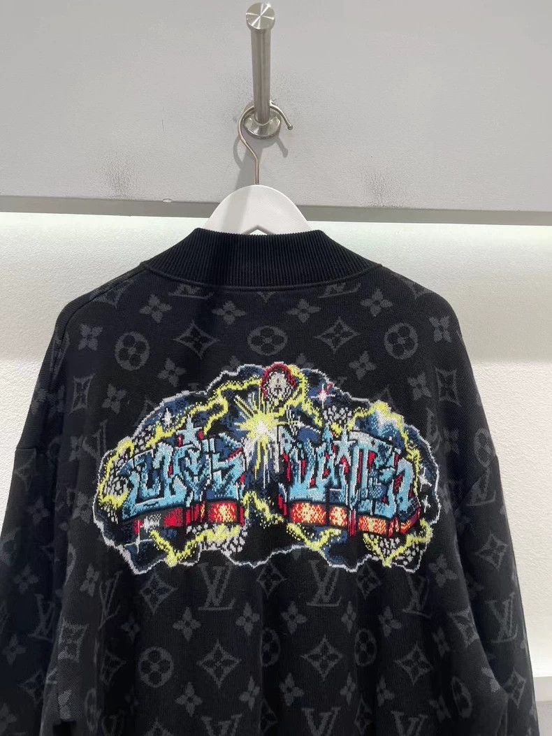 Louis Vuitton Louis Vuitton Wool graffiti-covered zipper jacket 2501-Next Size US M / EU 48-50 / 2 - 3 Thumbnail