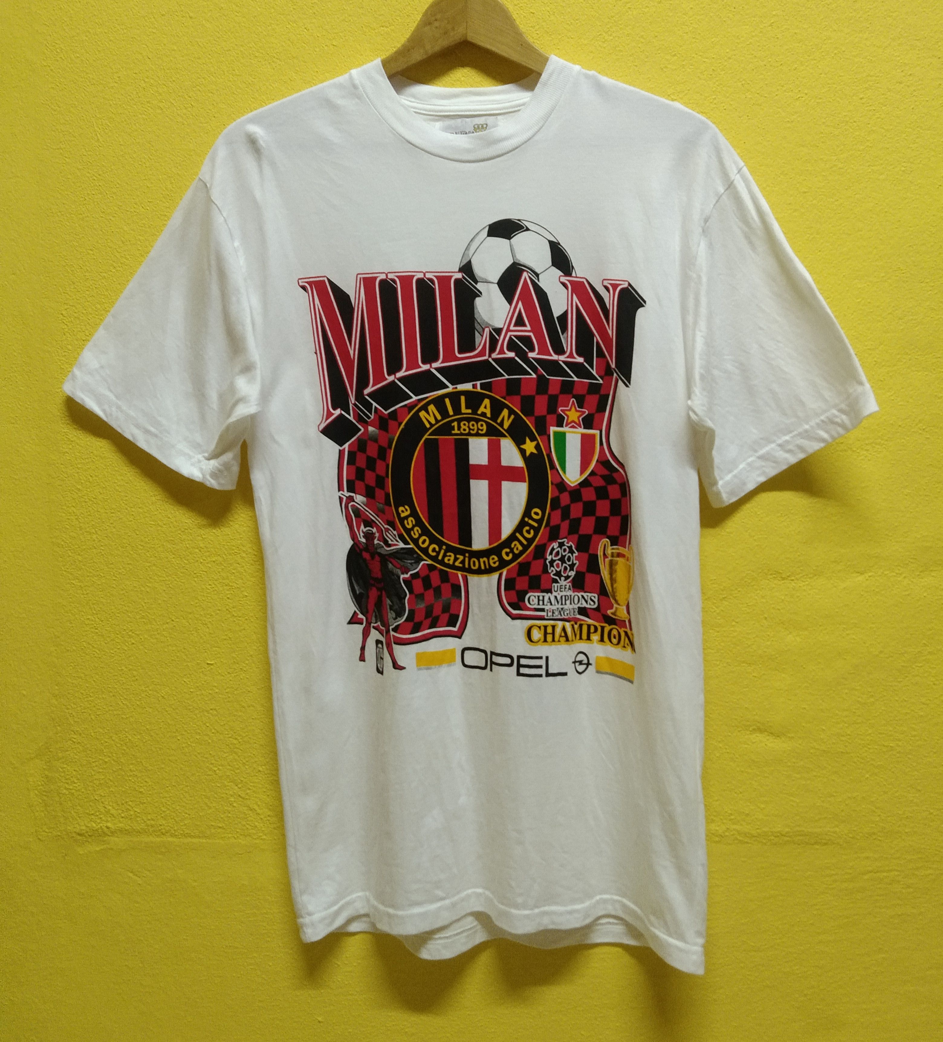 Vintage Milan 1899 UEFA Champions League Shirt Size US M / EU 48-50 / 2 - 1 Thumbnail