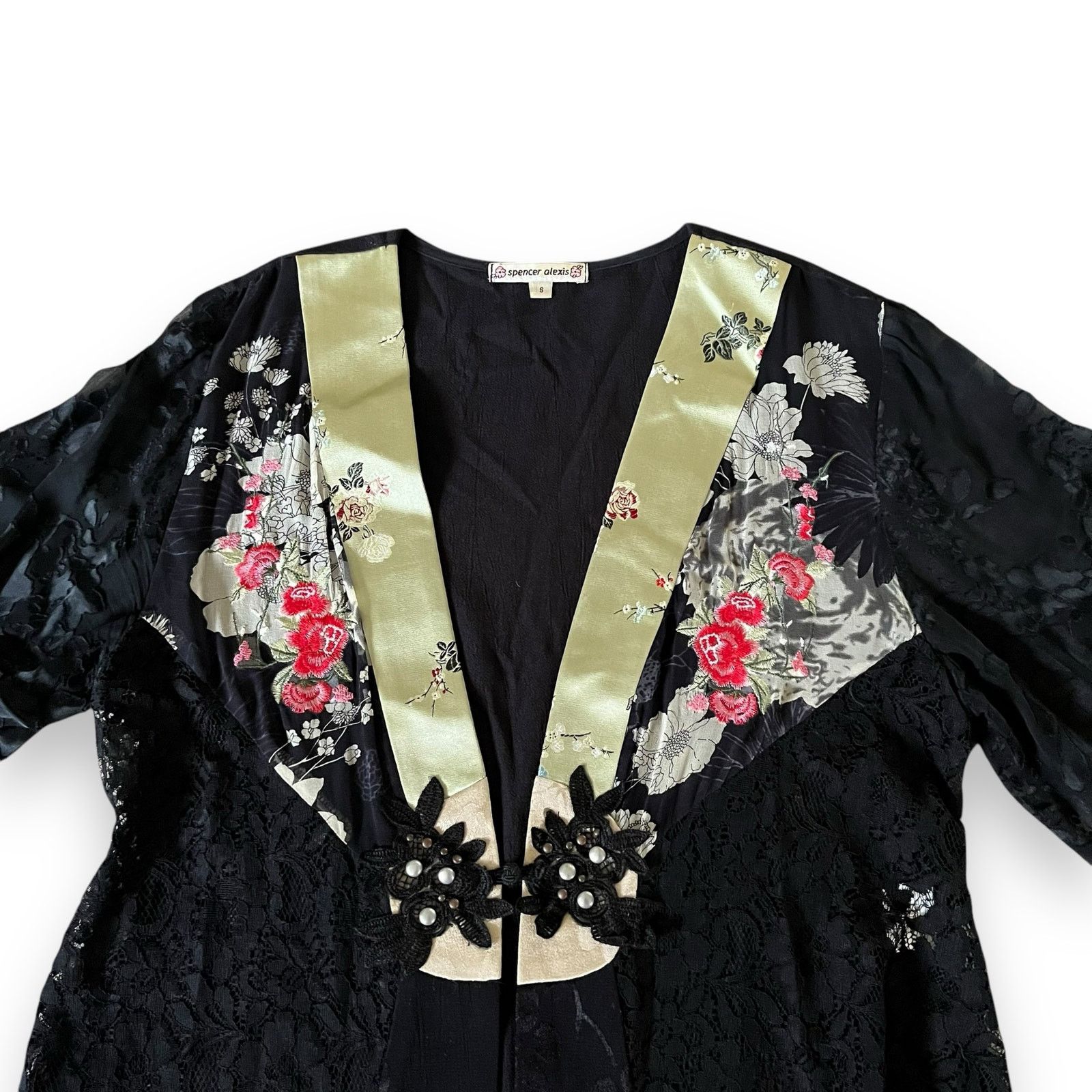 Vintage Spencer Alexis Vintage 90s boho kimono cardigan shrug top Size S / US 4 / IT 40 - 8 Thumbnail