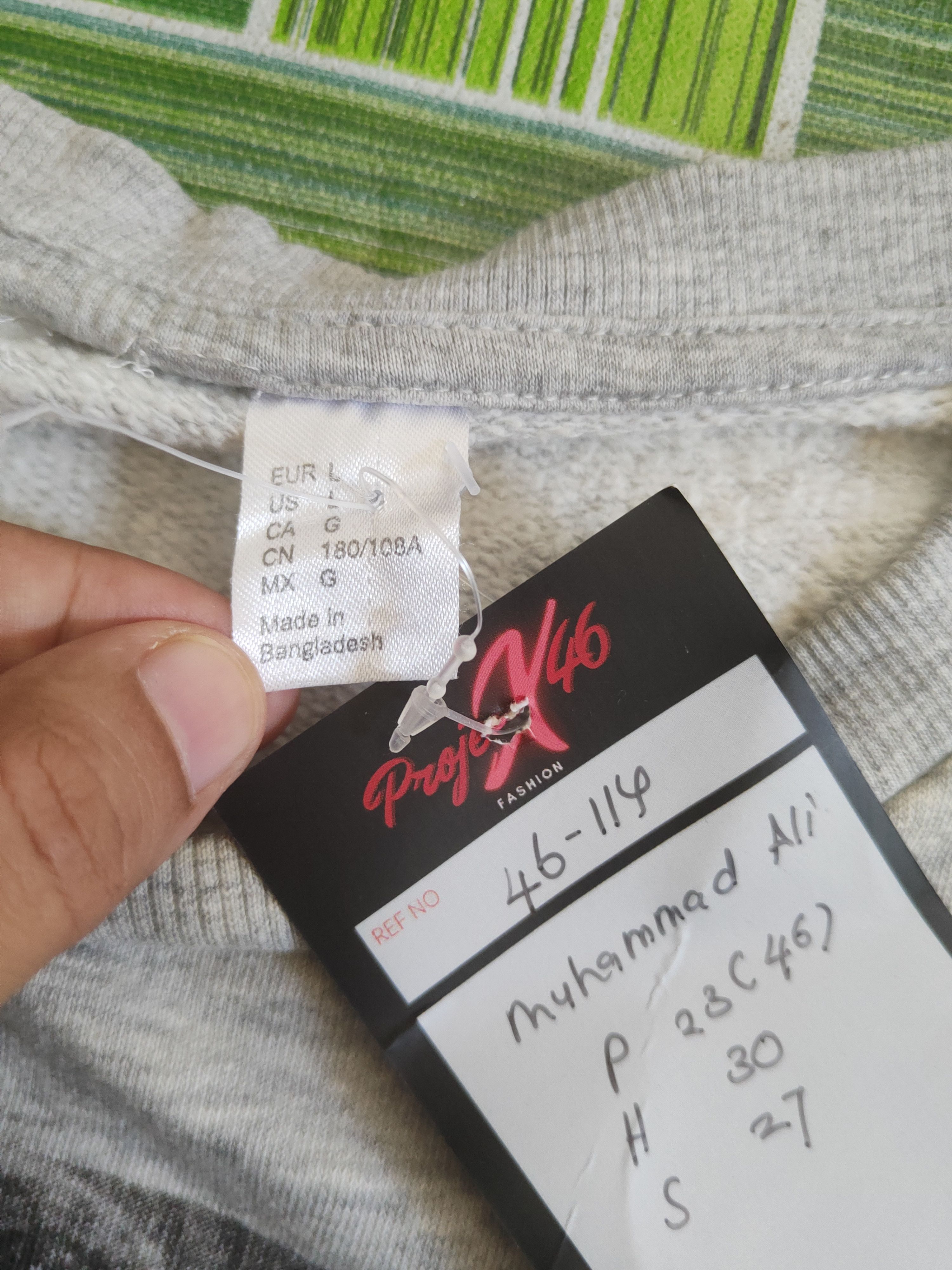 Japanese Brand DL H&M Gray Muhammad Ali Sweatshirts #46-114 Size US L / EU 52-54 / 3 - 13 Thumbnail