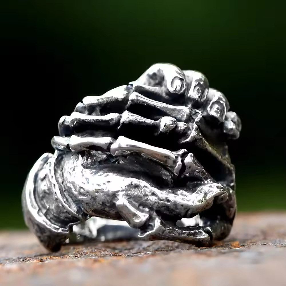 Other Vintage Punk Skull Hand Ring (Size 7-13) Size ONE SIZE - 4 Thumbnail