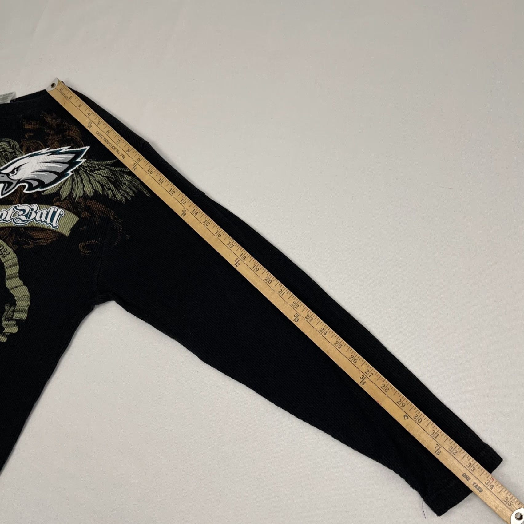 Reebok VINTAGE Philadelphia Eagles Shirt Mens XL Black Thermal Waffle Knit Graphic Reebok Size US XL / EU 56 / 4 - 6 Thumbnail