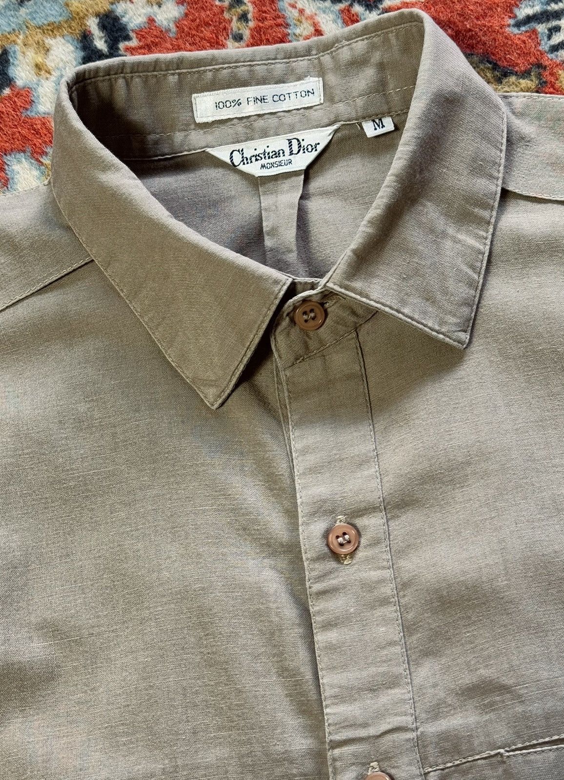 Christian Dior Monsieur Christian Dior Safari Military Short Sleeve Shirt Size US M / EU 48-50 / 2 - 9 Thumbnail