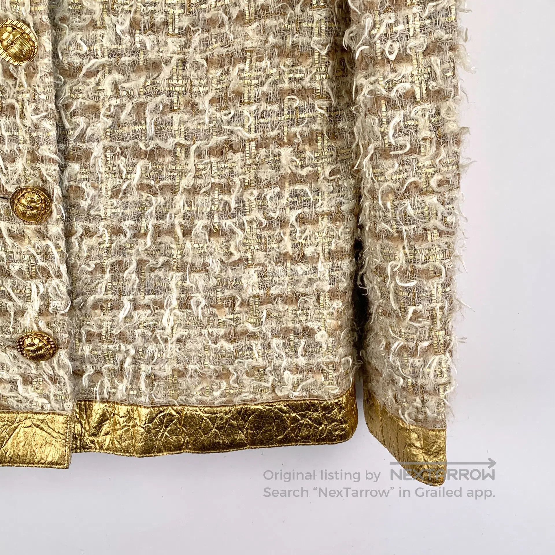 Chanel Chanel Light Brown Cotton Lapel Single-Breasted Long Sleev Size XS / US 0-2 / IT 36-38 - 4 Thumbnail