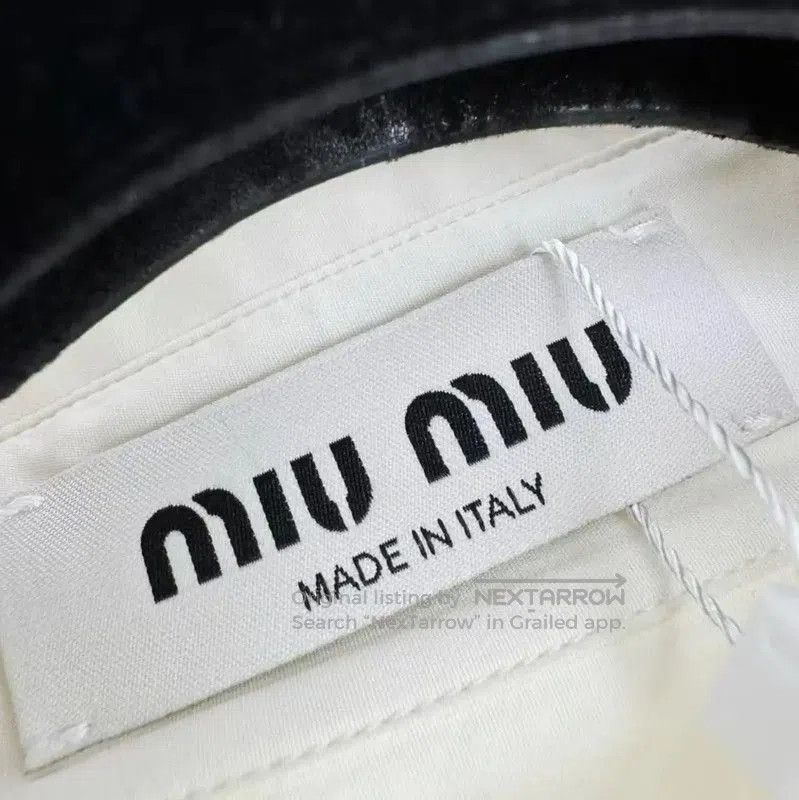 Miu Miu Miu Miu Spring Autumn Ivory Long Sleeve Shirt . Size M / US 6-8 / IT 42-44 - 2 Thumbnail