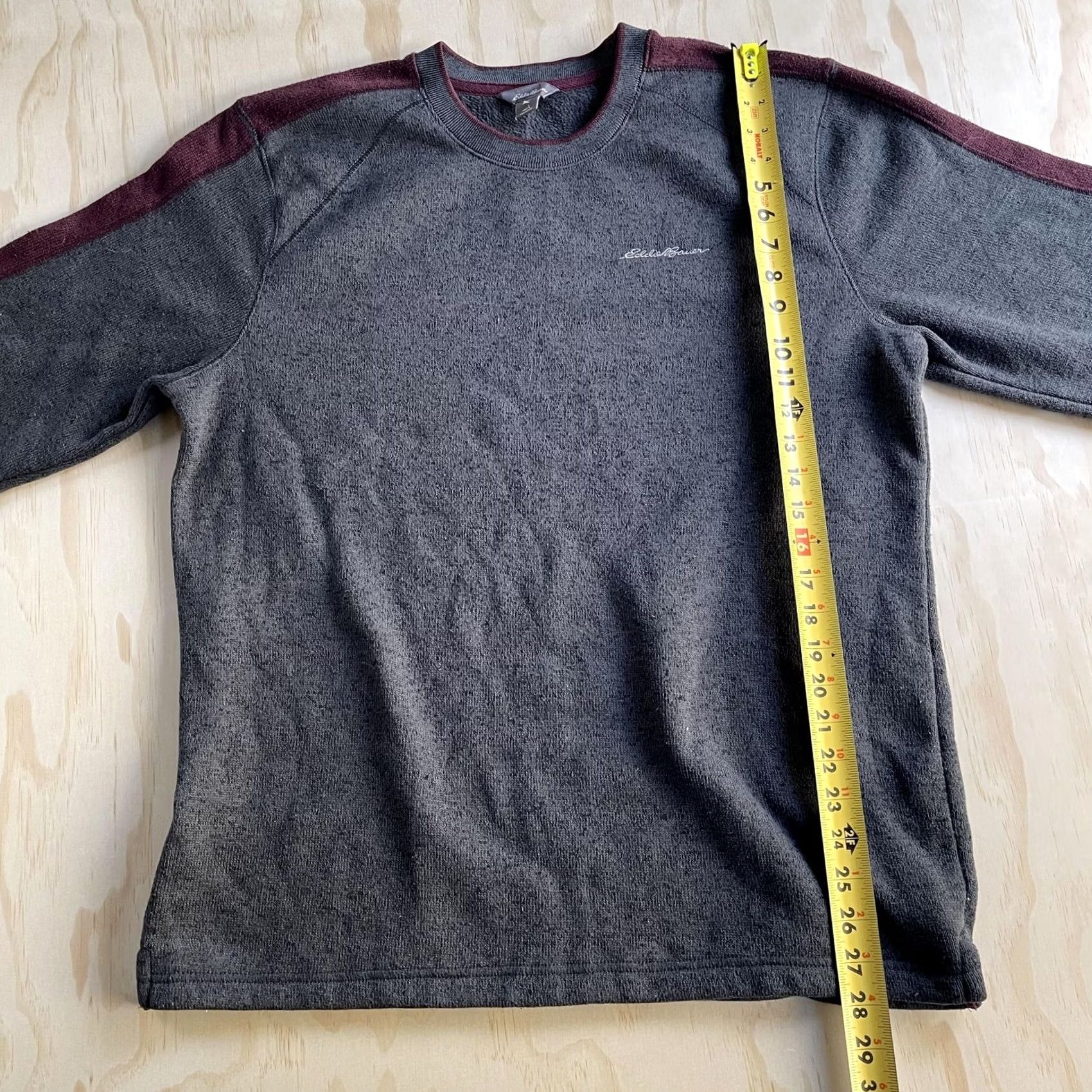 Eddie Bauer Eddie Bauer Sweatshirt Mens Large Gray Fleece Pullover Raglan Contrast Trim Size US L / EU 52-54 / 3 - 5 Thumbnail