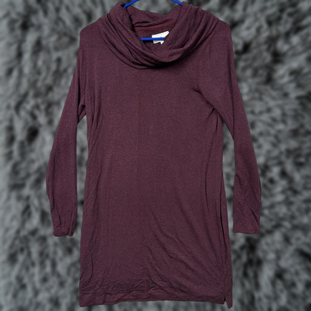Lou & Grey Lou & Grey Dress Small Burgundy Office Casual Tunic Long Sleeve Womens Size S / US 4 / IT 40 - 1 Thumbnail