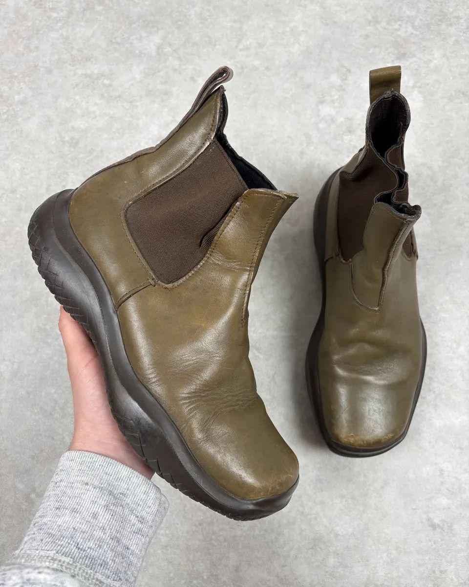 Prada FW1999 Prada Green Forest Leather Vibram Ankle Boots Size US 9 / EU 42 - 1 Thumbnail