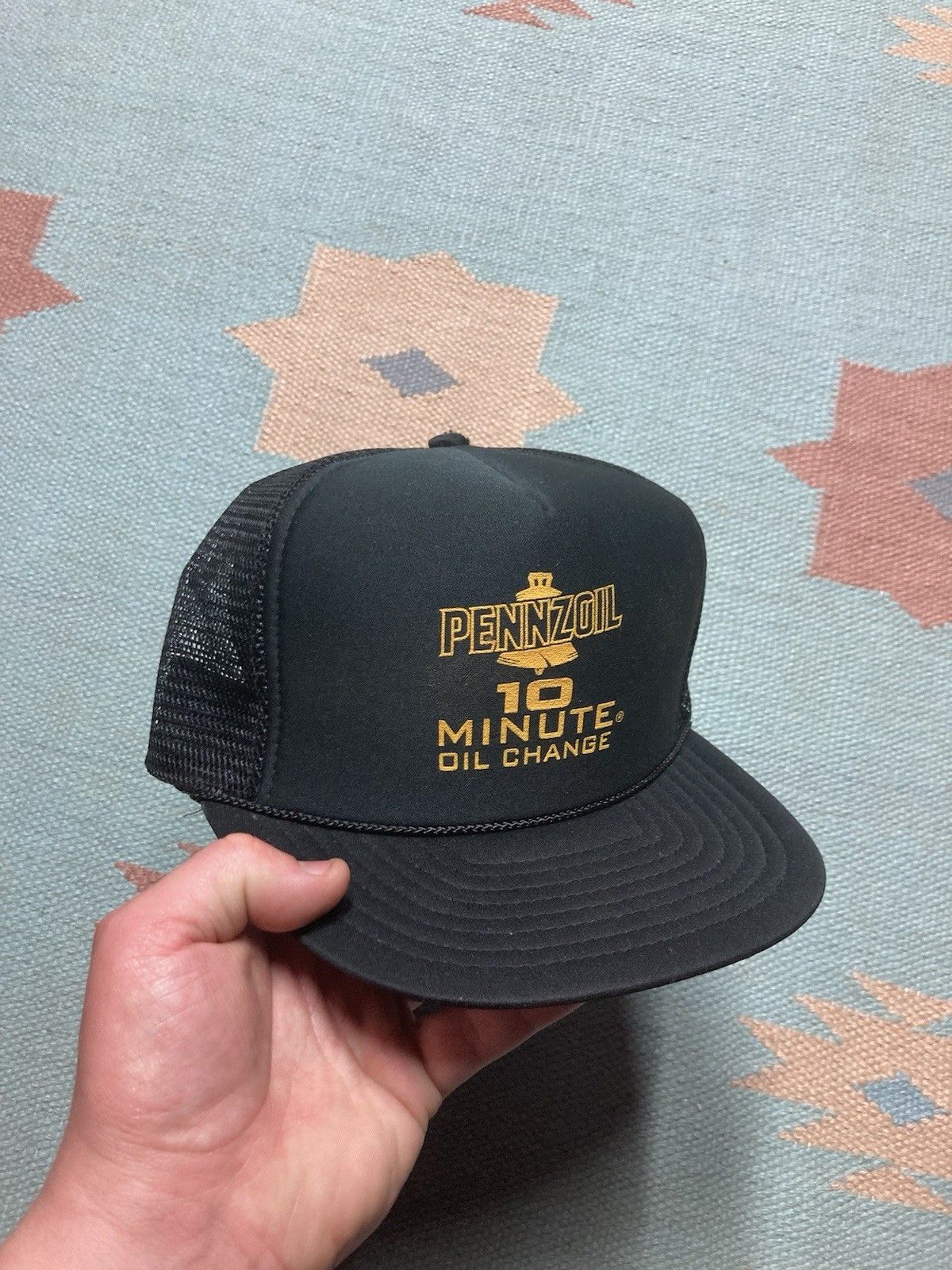 Vintage Vtg trucker hat Pennzoil 10 minute oil change car mechanic Size ONE SIZE - 1 Thumbnail