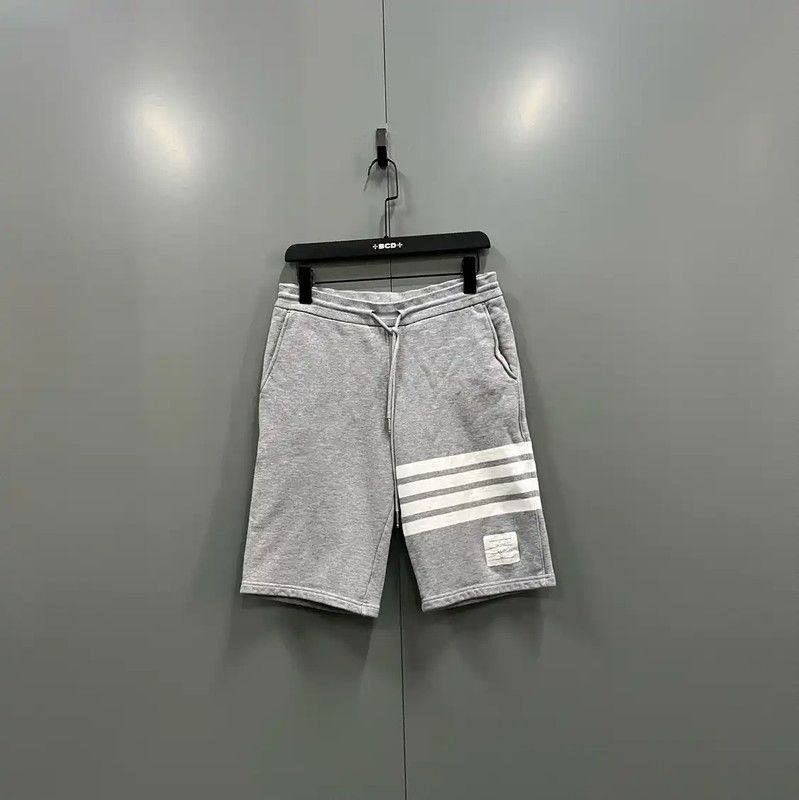 Thom Browne Thom Browne Gray Cotton Striped Shorts 0089 Size US 30 / EU 46 - 1 Thumbnail