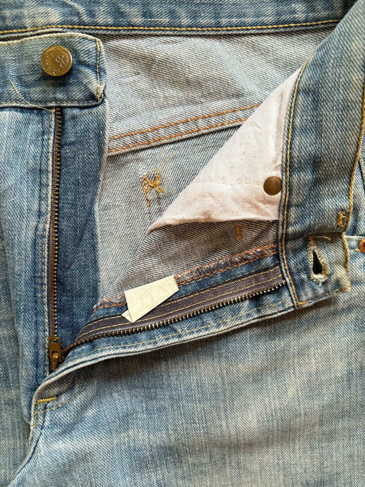 Lee Vintage Lee Talon Zipper Mud Wash Distressed Rip Loose Jean Size US 28 / EU 44 - 9 Thumbnail