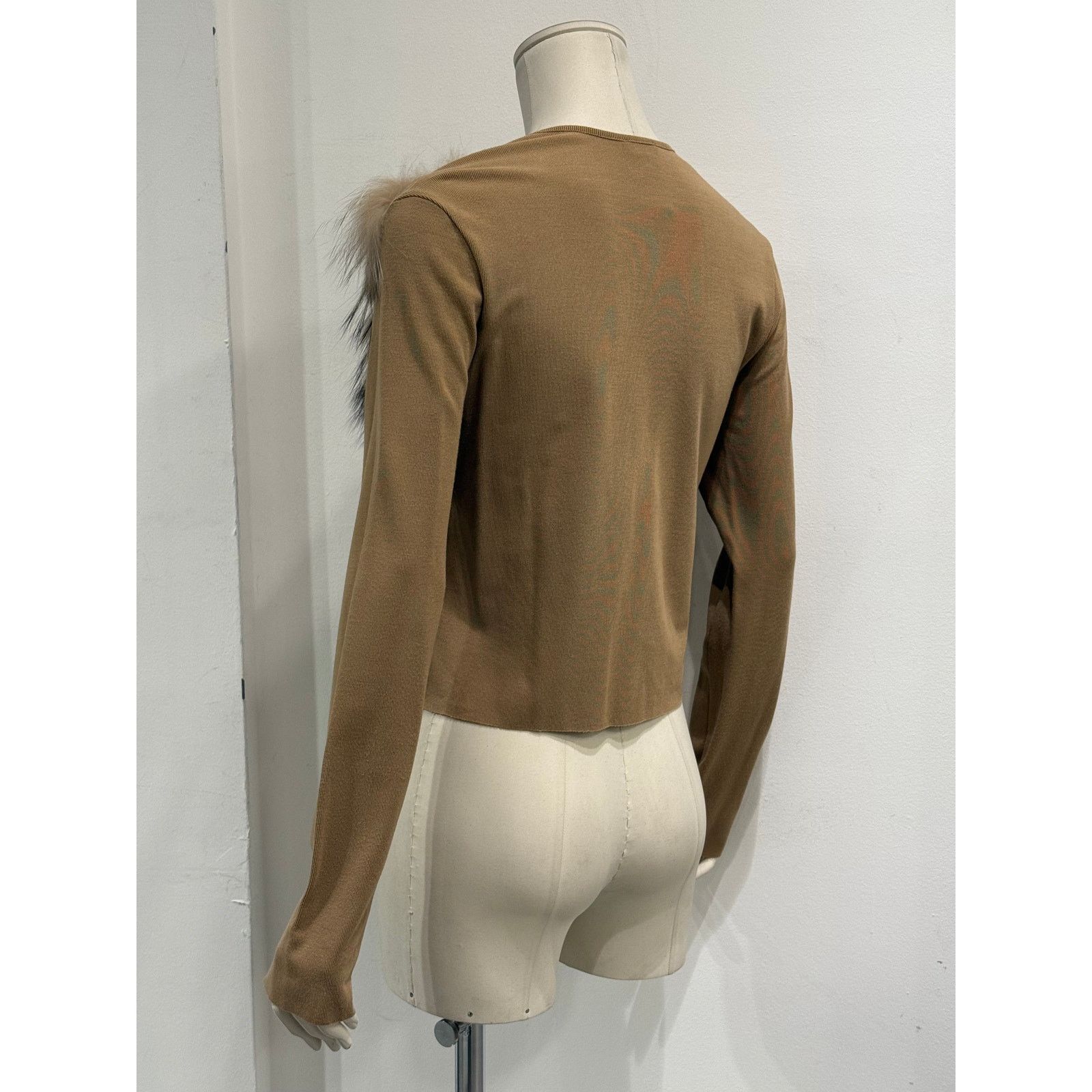 Gianfranco Ferre 2000s Gianfranco Ferré wool fox fur cardigan Size S / US 4 / IT 40 - 5 Thumbnail