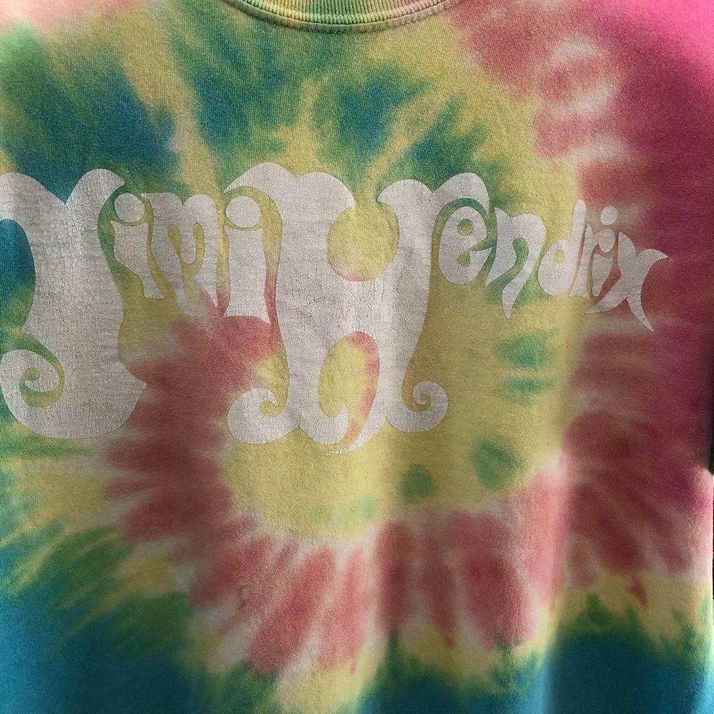 Jimi Hendrix pink yellow blue orange Jimi Hendrix tie dye cotton shirt L Size US L / EU 52-54 / 3 - 5 Thumbnail